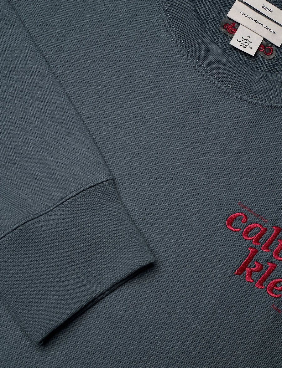 Calvin Klein Jeans - LS PREMIUM TERRY GRPH CREWNECK - osta stiili järgi - dark slate - 2
