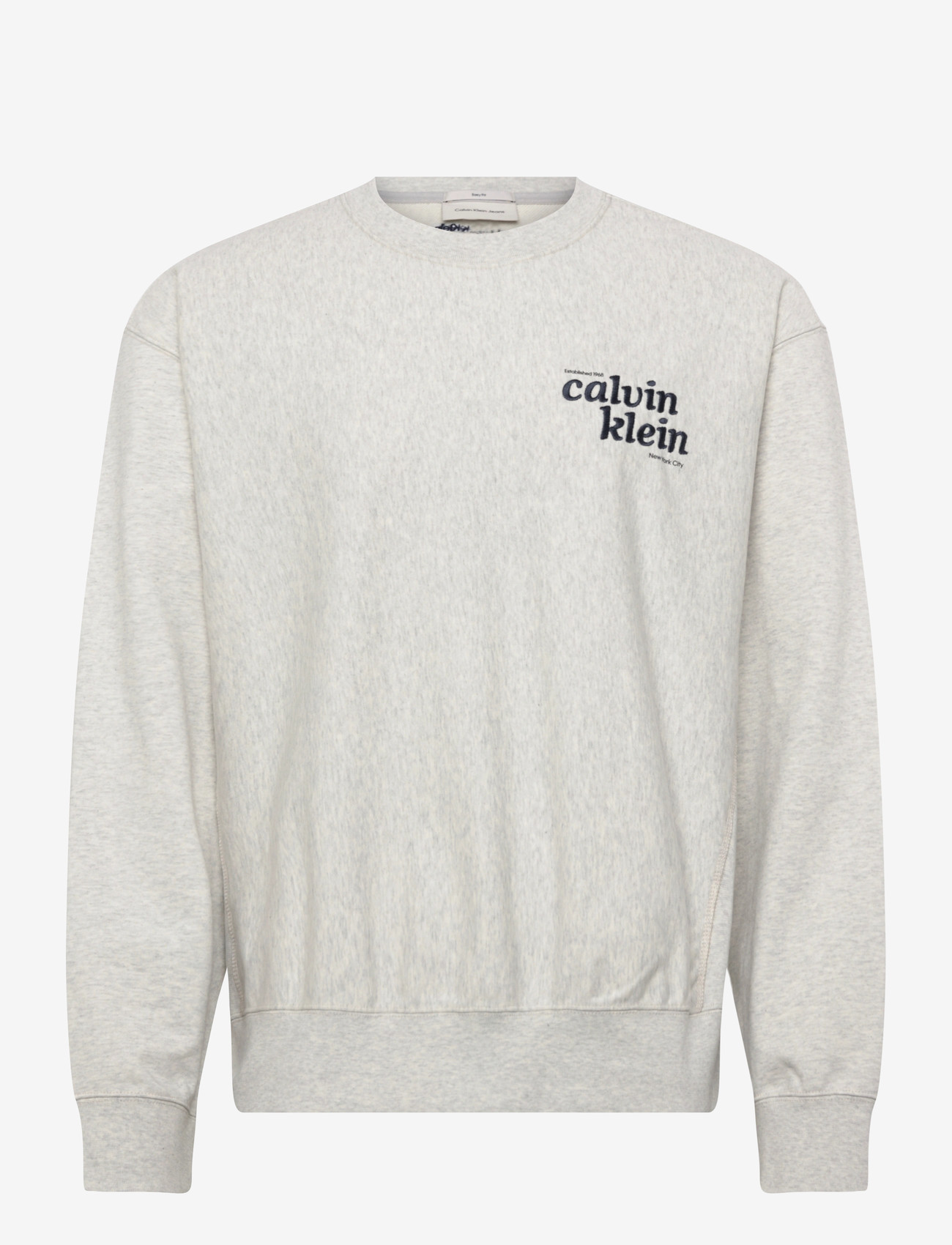 Calvin Klein Jeans - LS PREMIUM TERRY GRPH CREWNECK - shop efter stil - snowy heather - 0