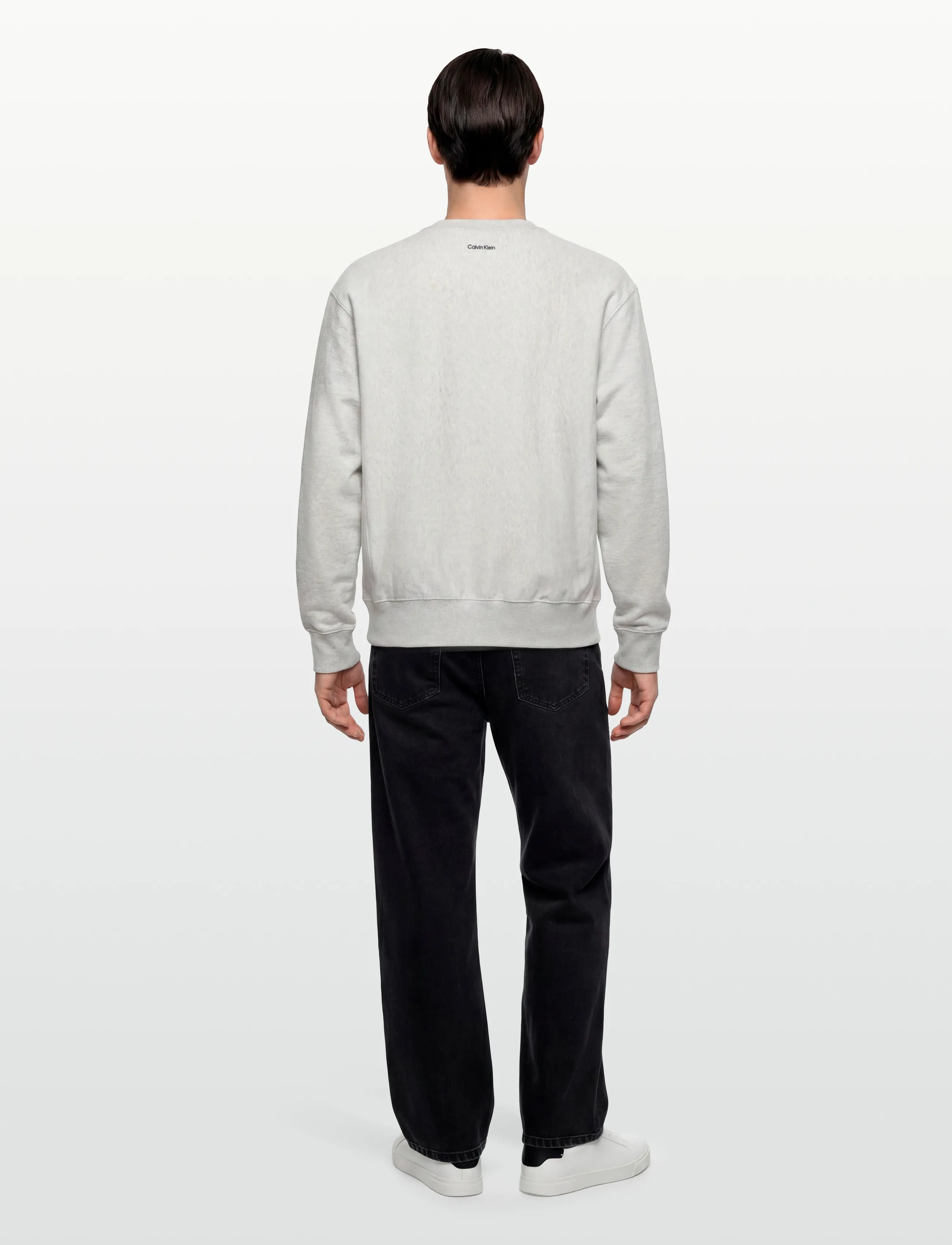 Calvin Klein Jeans - LS PREMIUM TERRY GRPH CREWNECK - nach stil kaufen - snowy heather - 4