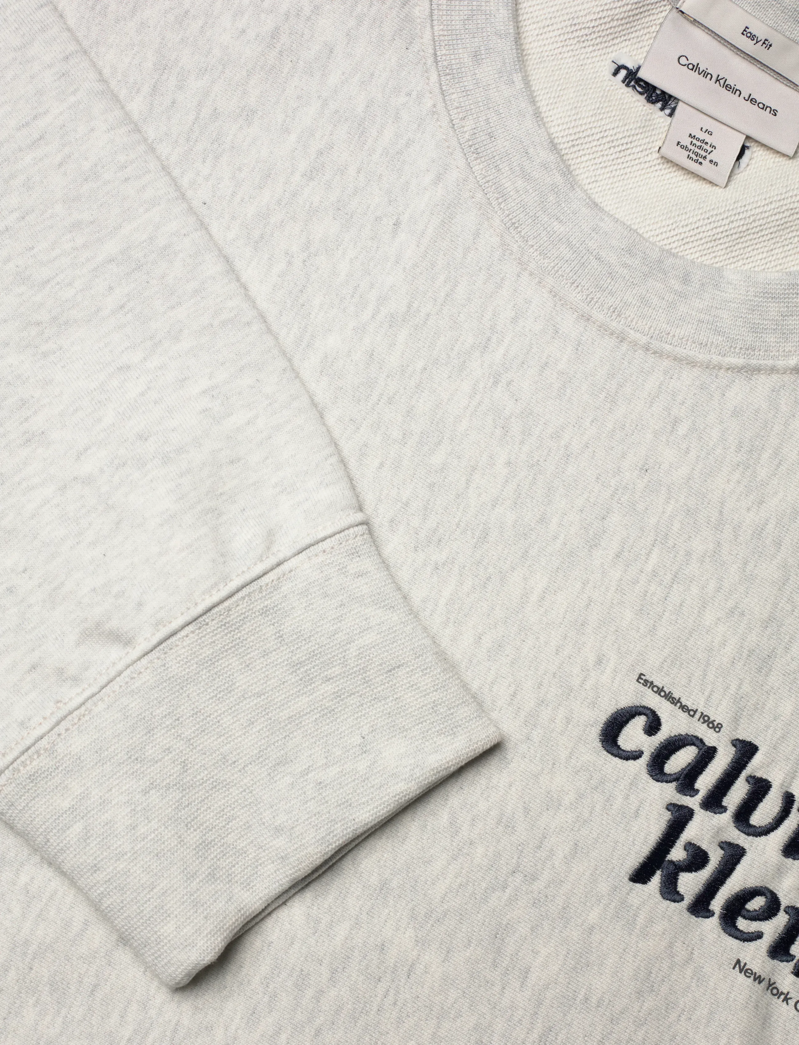 Calvin Klein Jeans - LS PREMIUM TERRY GRPH CREWNECK - osta stiili järgi - snowy heather - 2