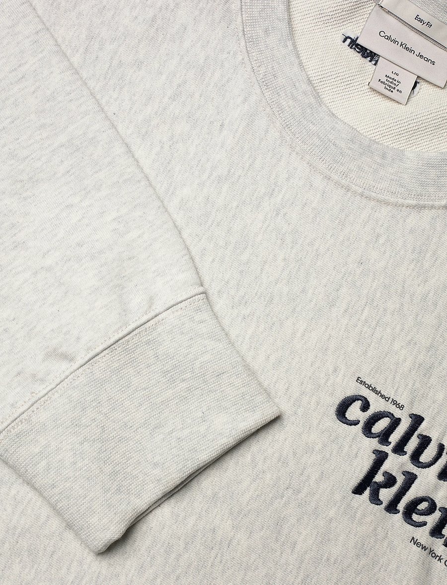 Calvin Klein Jeans - LS PREMIUM TERRY GRPH CREWNECK - osta stiili järgi - snowy heather - 2