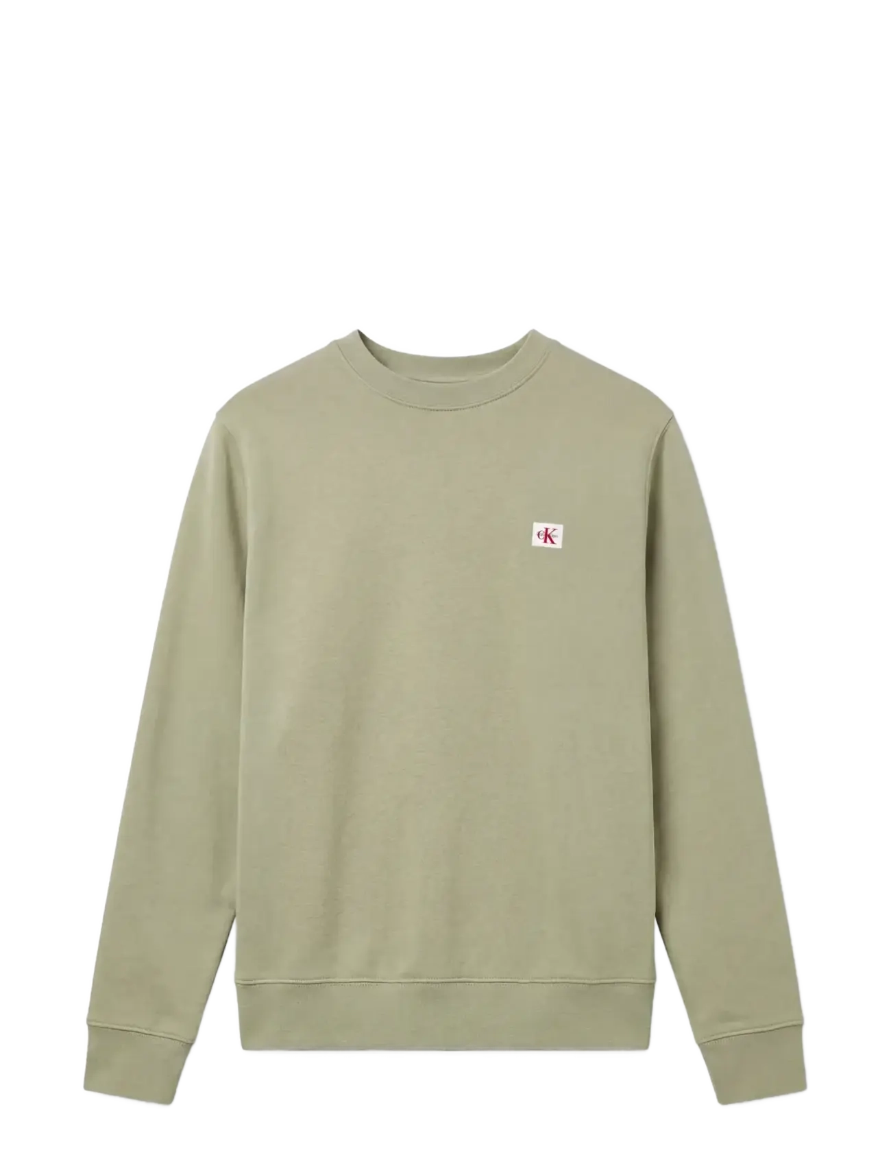Calvin Klein Jeans CL LS 350TRRY WVN LBL CN SWTSHRT - Calvin Klein Jeans - OIL GREEN / khaki/green