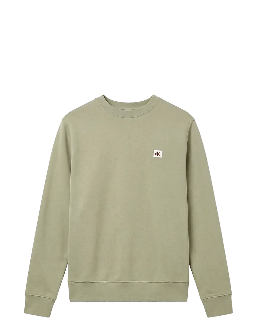 Calvin Klein Jeans - CL LS 350TRRY WVN LBL CN SWTSHRT - sweatshirts - oil green - 1