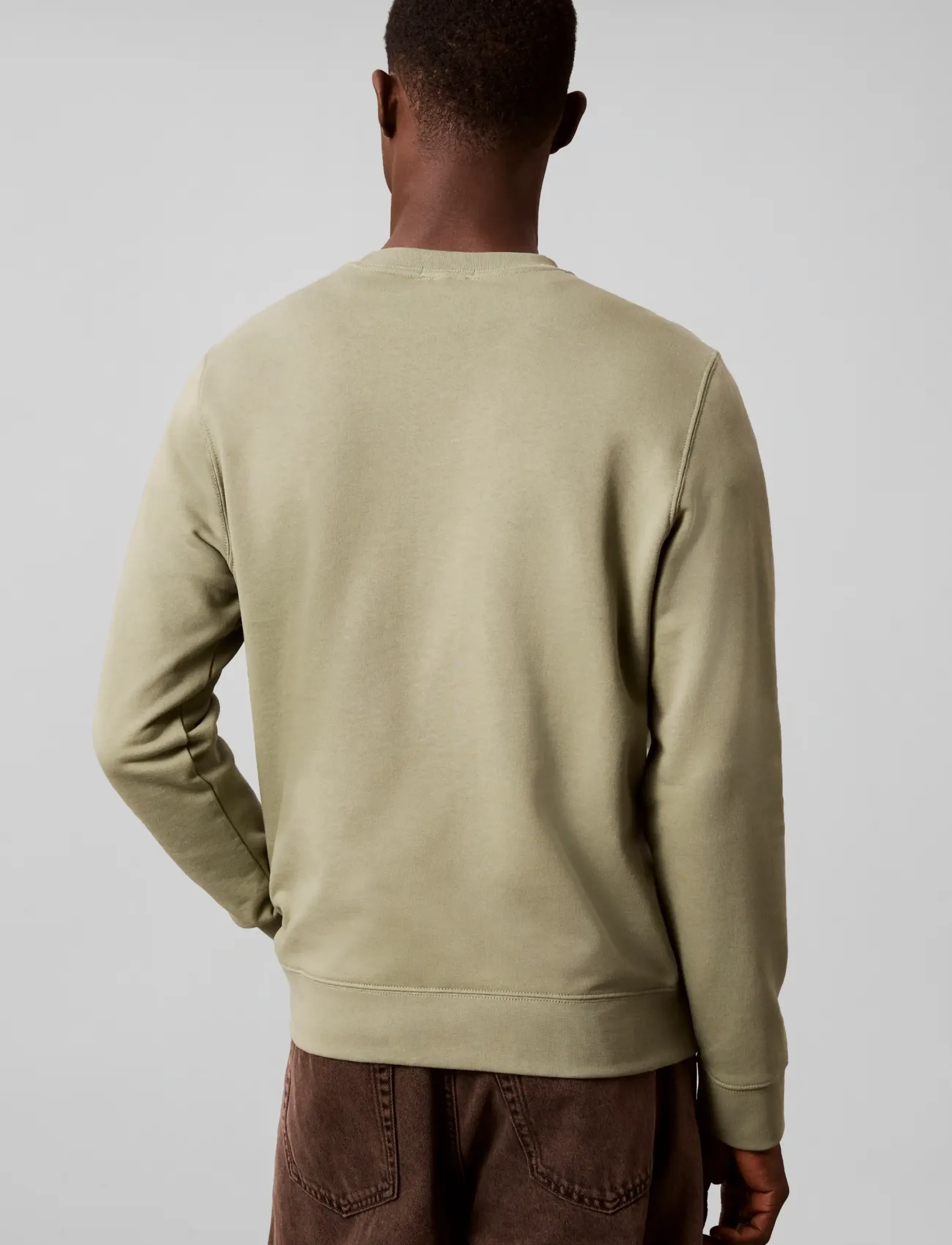 Calvin Klein Jeans - CL LS 350TRRY WVN LBL CN SWTSHRT - premium-styles - oil green - 2