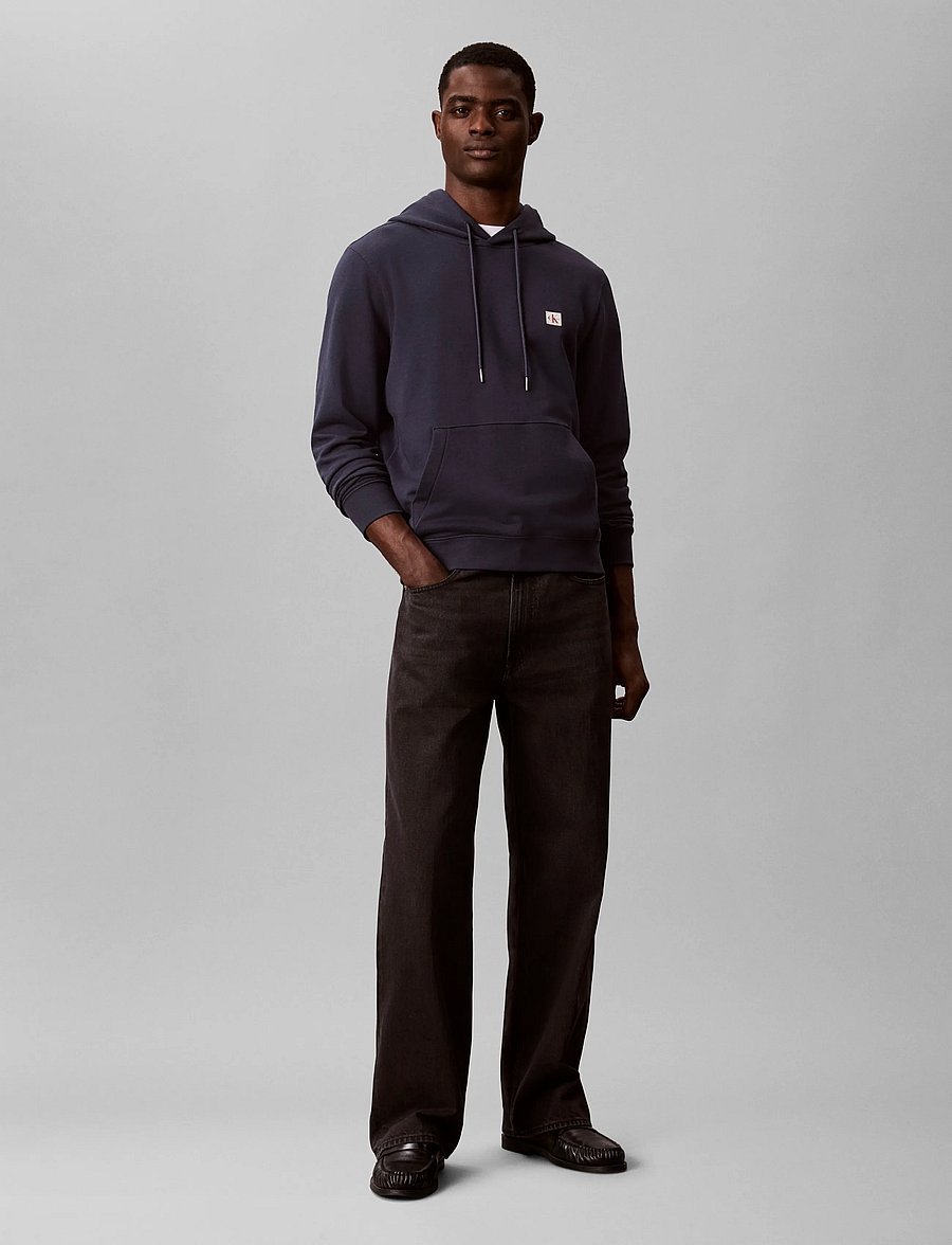 Calvin Klein Jeans - CL LS 350TERRY WVN LBL HOODIE - kapuzenpullover - blue nights - 0