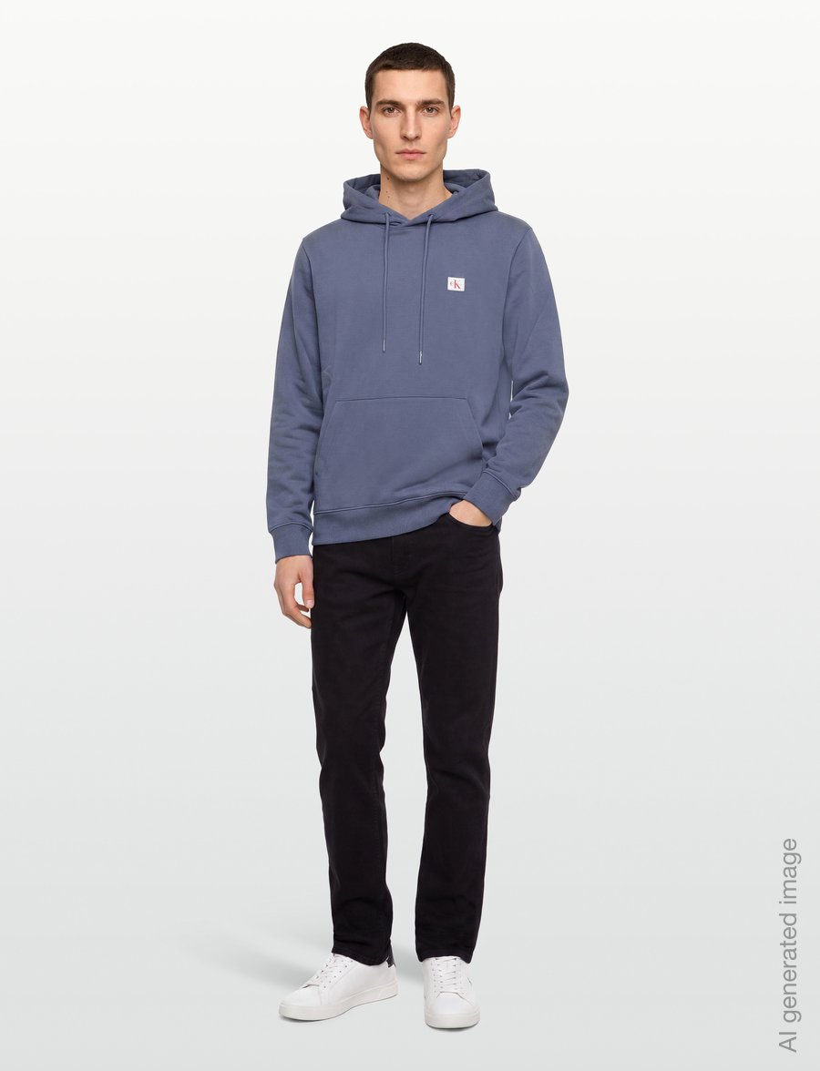 Calvin Klein Jeans - CL LS 350TERRY WVN LBL HOODIE - kapuzenpullover - blue nomad - 0