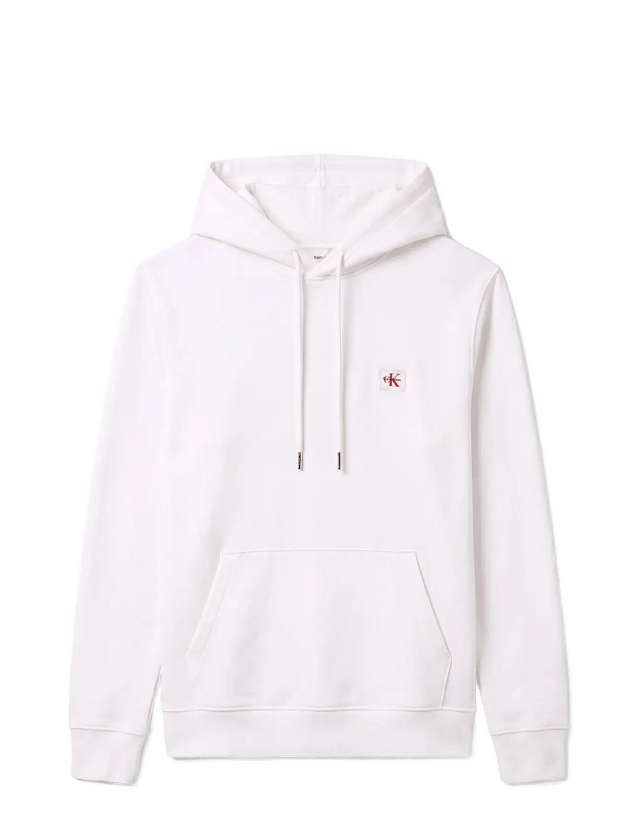 Calvin Klein Jeans - CL LS 350TERRY WVN LBL HOODIE - džemperiai su gobtuvu - bright white - 1