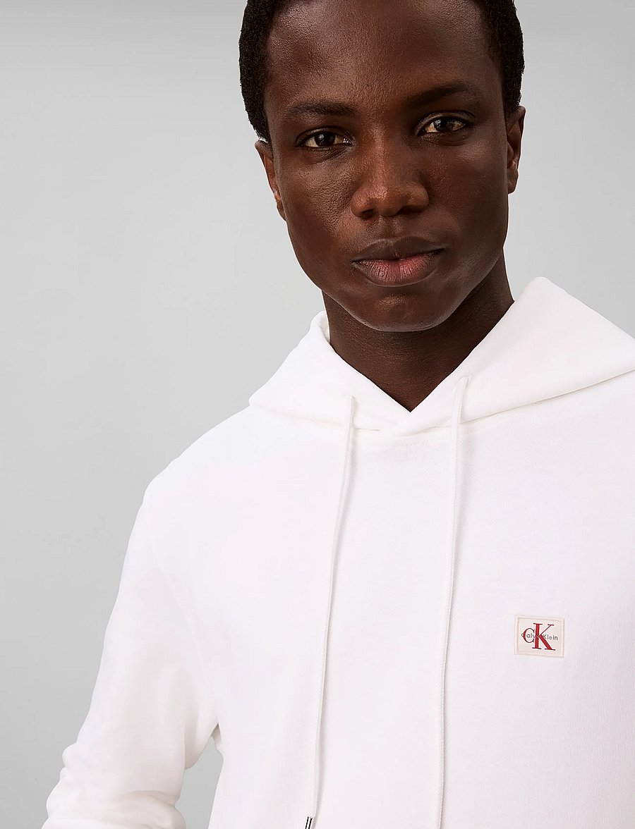 Calvin Klein Jeans - CL LS 350TERRY WVN LBL HOODIE - džemperiai su gobtuvu - bright white - 4