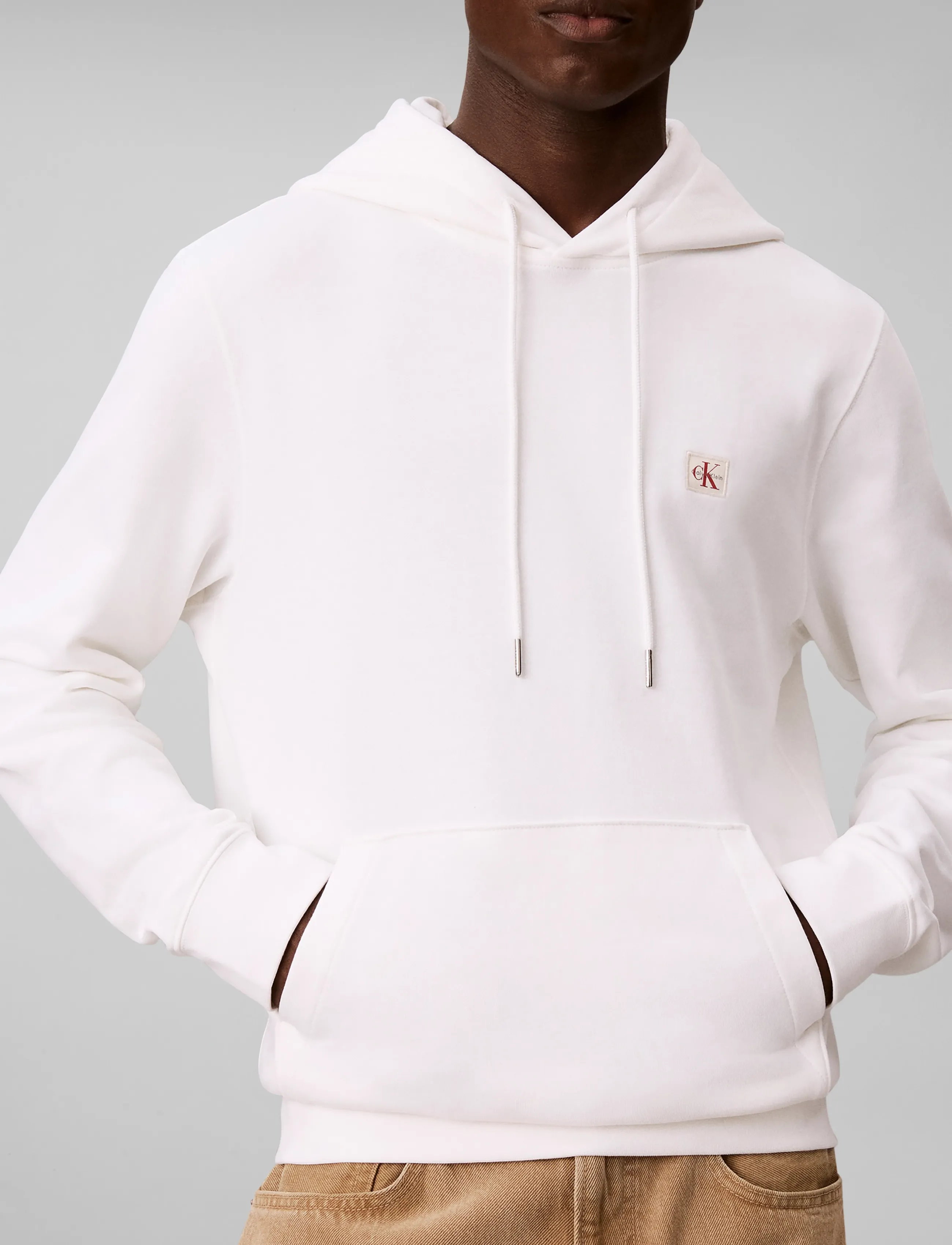 Calvin Klein Jeans - CL LS 350TERRY WVN LBL HOODIE - hoodies - bright white - 5