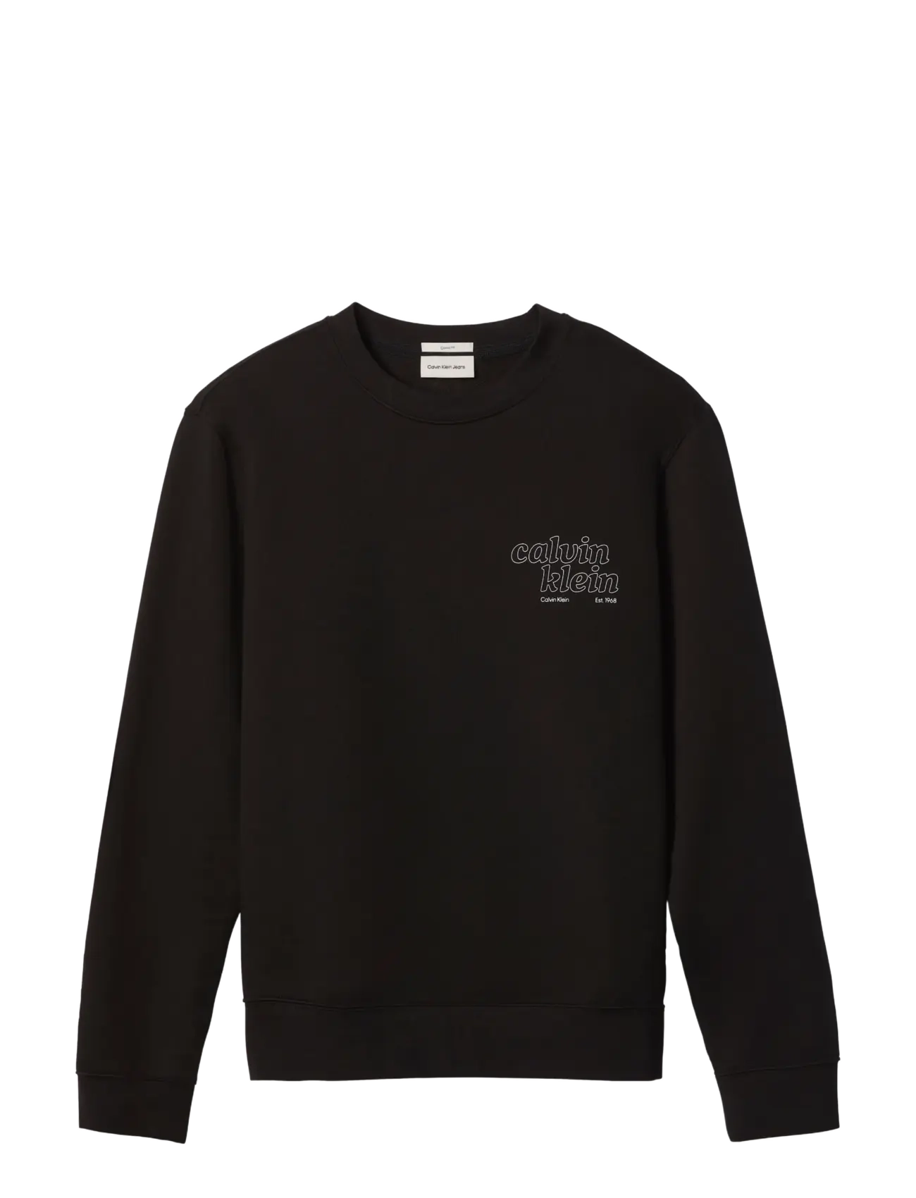 Calvin Klein Jeans - LS CL 350TERRY SZNL CALVIN CREW - black - 1