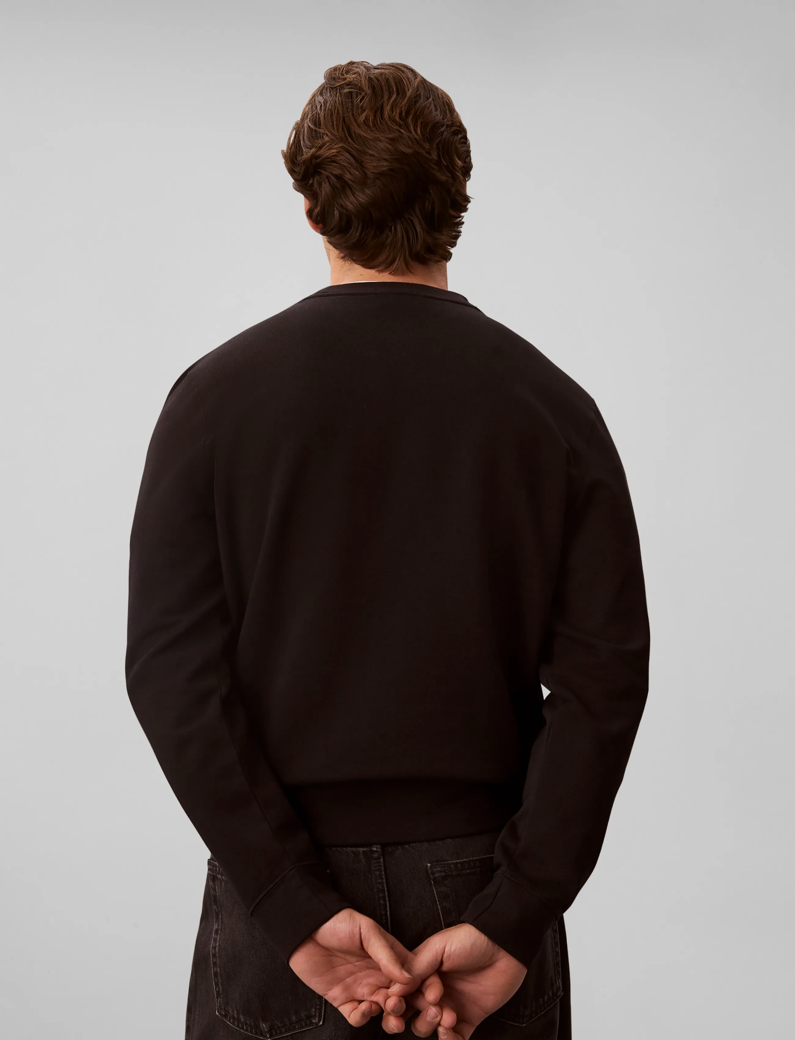 Calvin Klein Jeans - LS CL 350TERRY SZNL CALVIN CREW - black - 2
