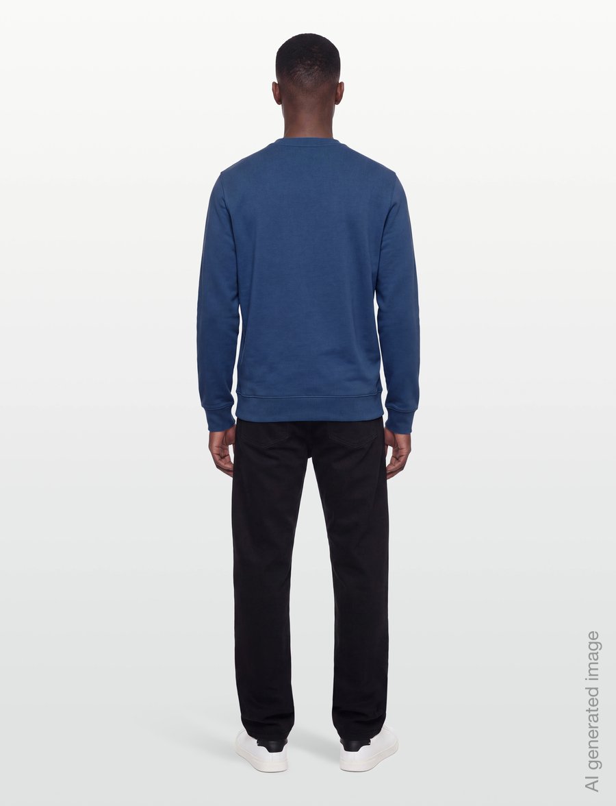 Calvin Klein Jeans - LS CL 350TERRY SZNL CALVIN CREW - sweatshirts - dark denim - 4