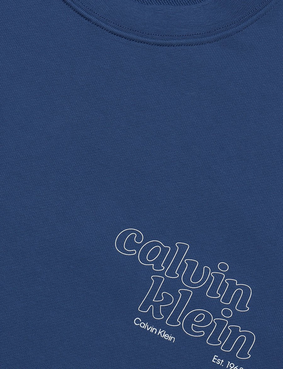 Calvin Klein Jeans - LS CL 350TERRY SZNL CALVIN CREW - shop efter stil - dark denim - 2
