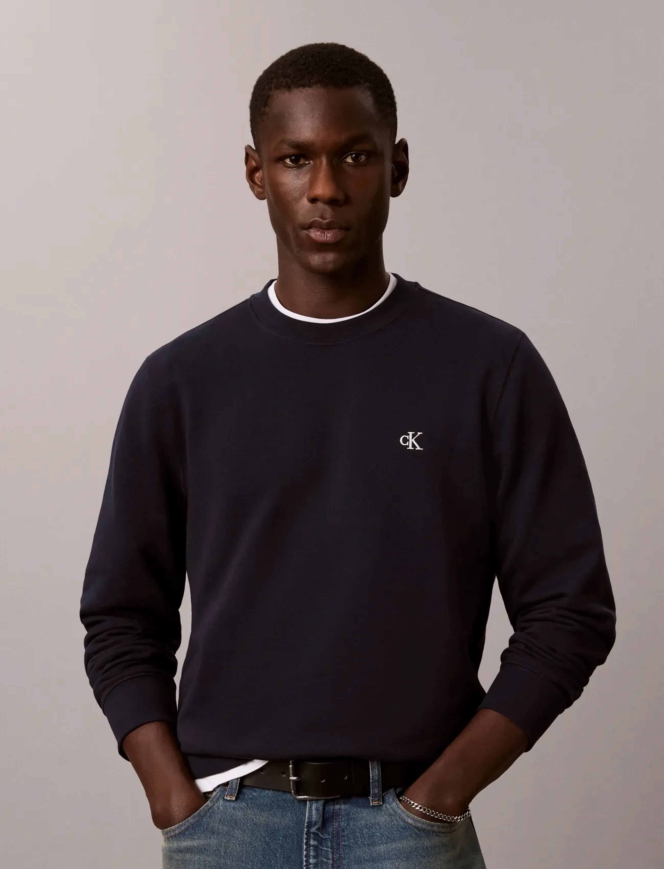 Calvin Klein Jeans Ls Cl 350Terry Mongrm Cn Swtshrt sweatshirts herr – bild 3