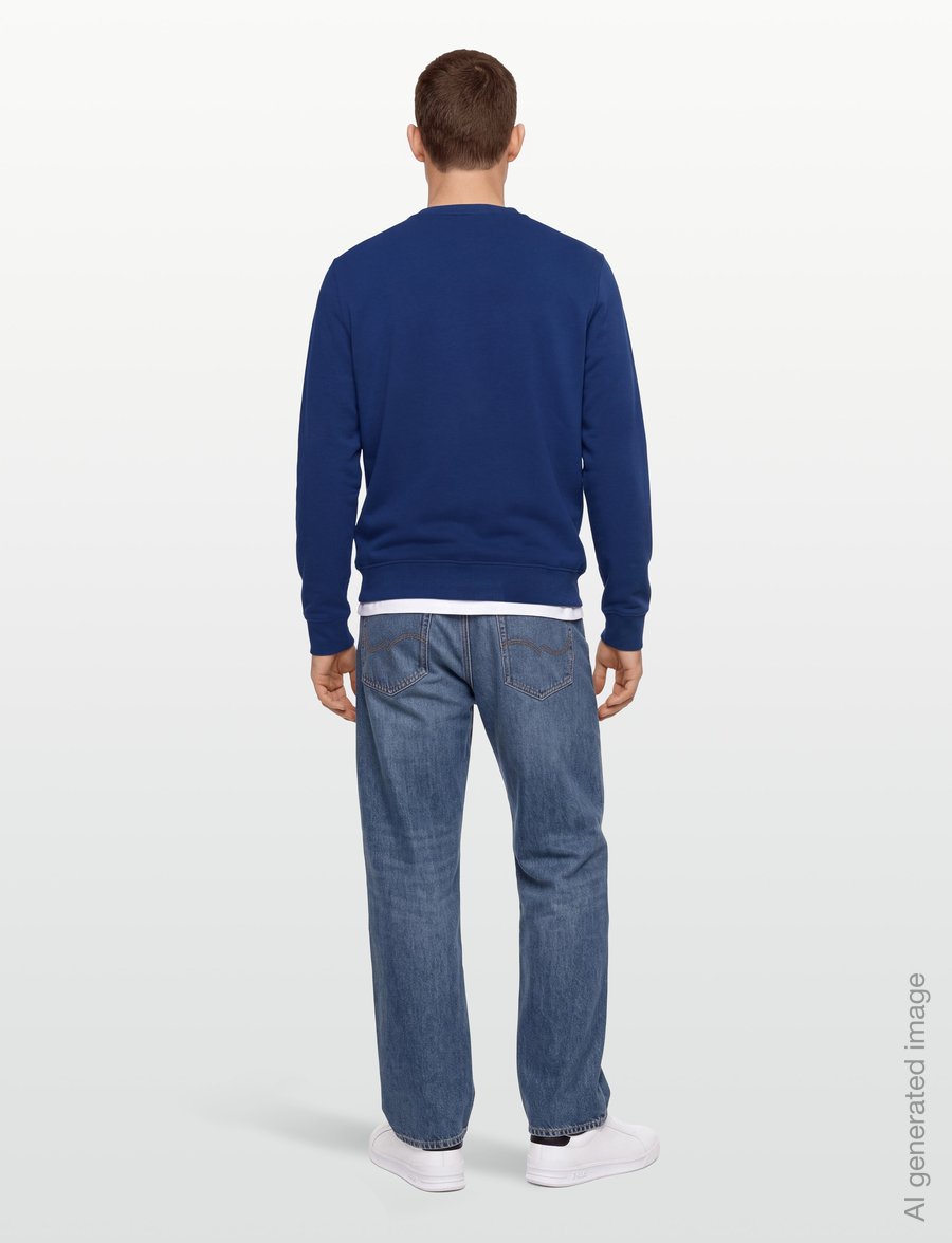 Calvin Klein Jeans - LS CL 350TERRY MONGRM CN SWTSHRT - sweatshirts - estate blue - 4