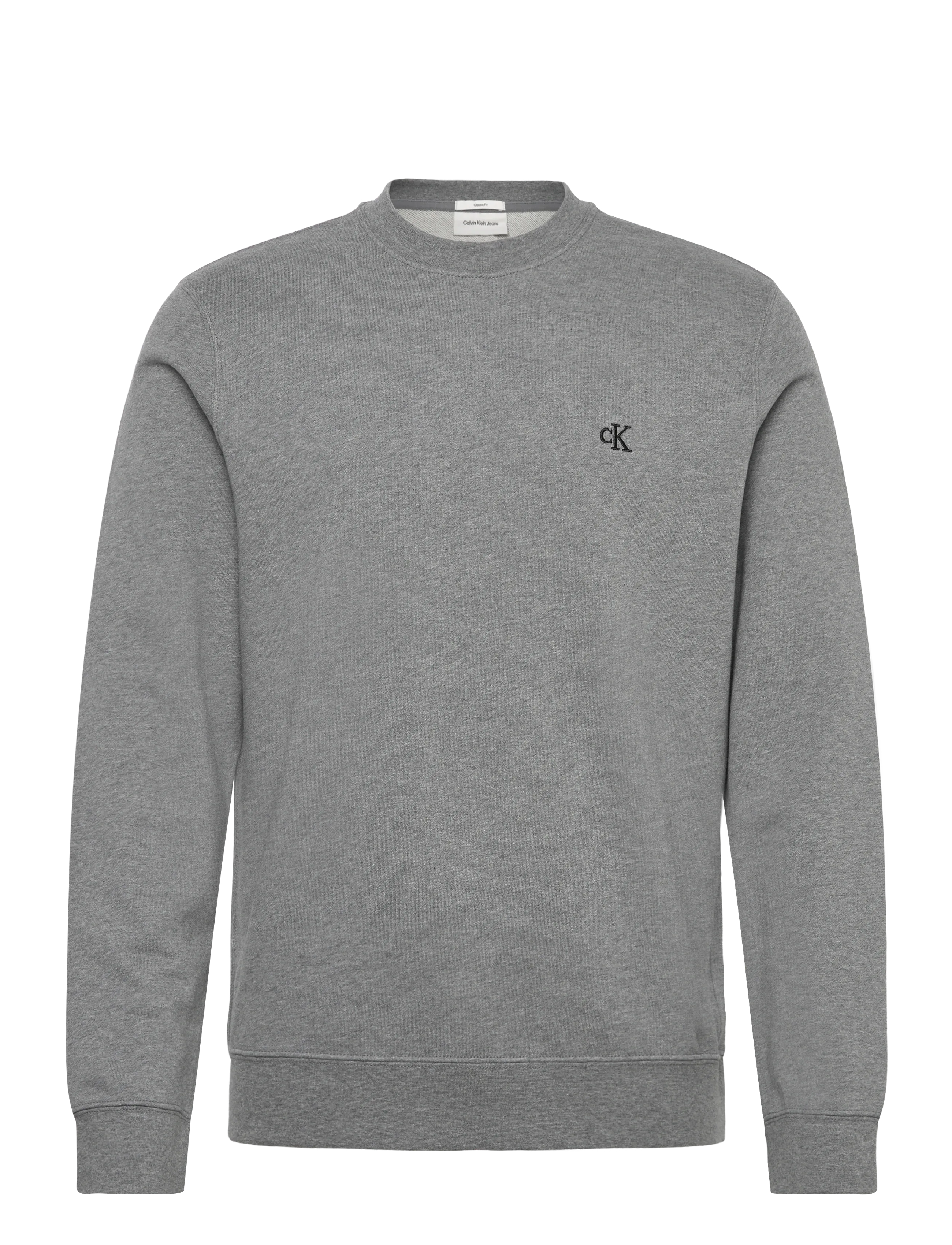 Calvin Klein Jeans LS CL 350TERRY MONGRM CN SWTSHRT - Sweatshirts - MED GREY HTR / grey