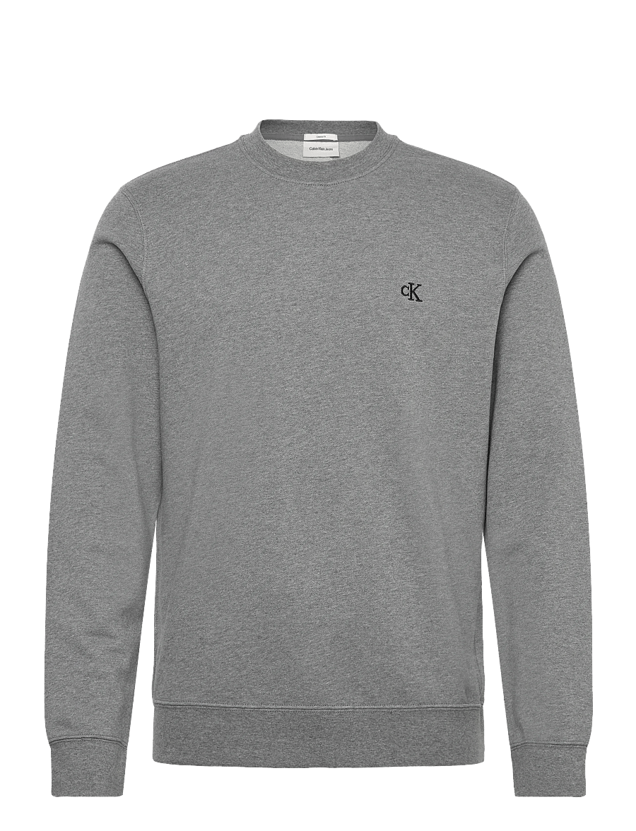 Calvin Klein Jeans - LS CL 350TERRY MONGRM CN SWTSHRT - shop efter stil - med grey htr - 1