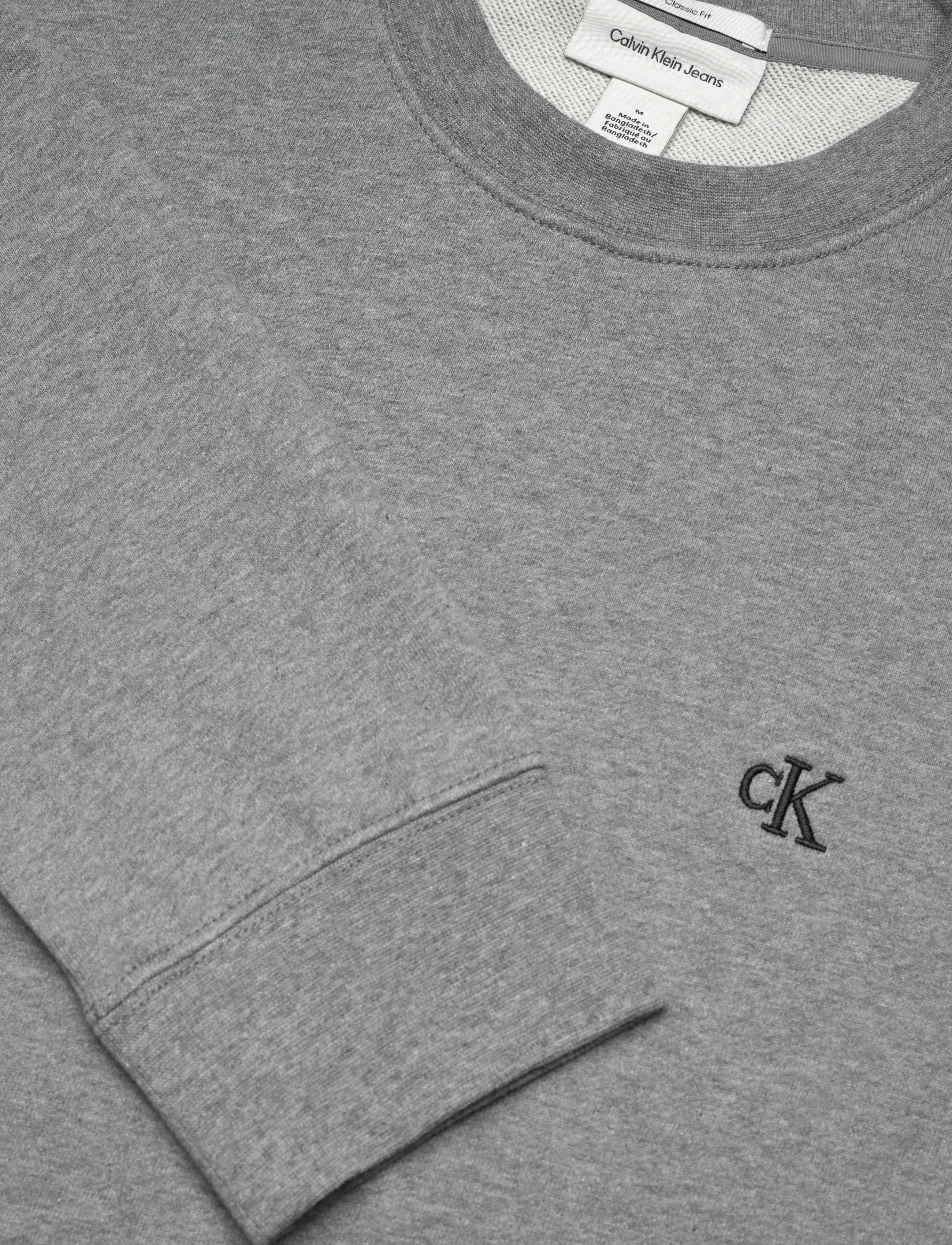 Calvin Klein Jeans - LS CL 350TERRY MONGRM CN SWTSHRT - shop efter stil - med grey htr - 5