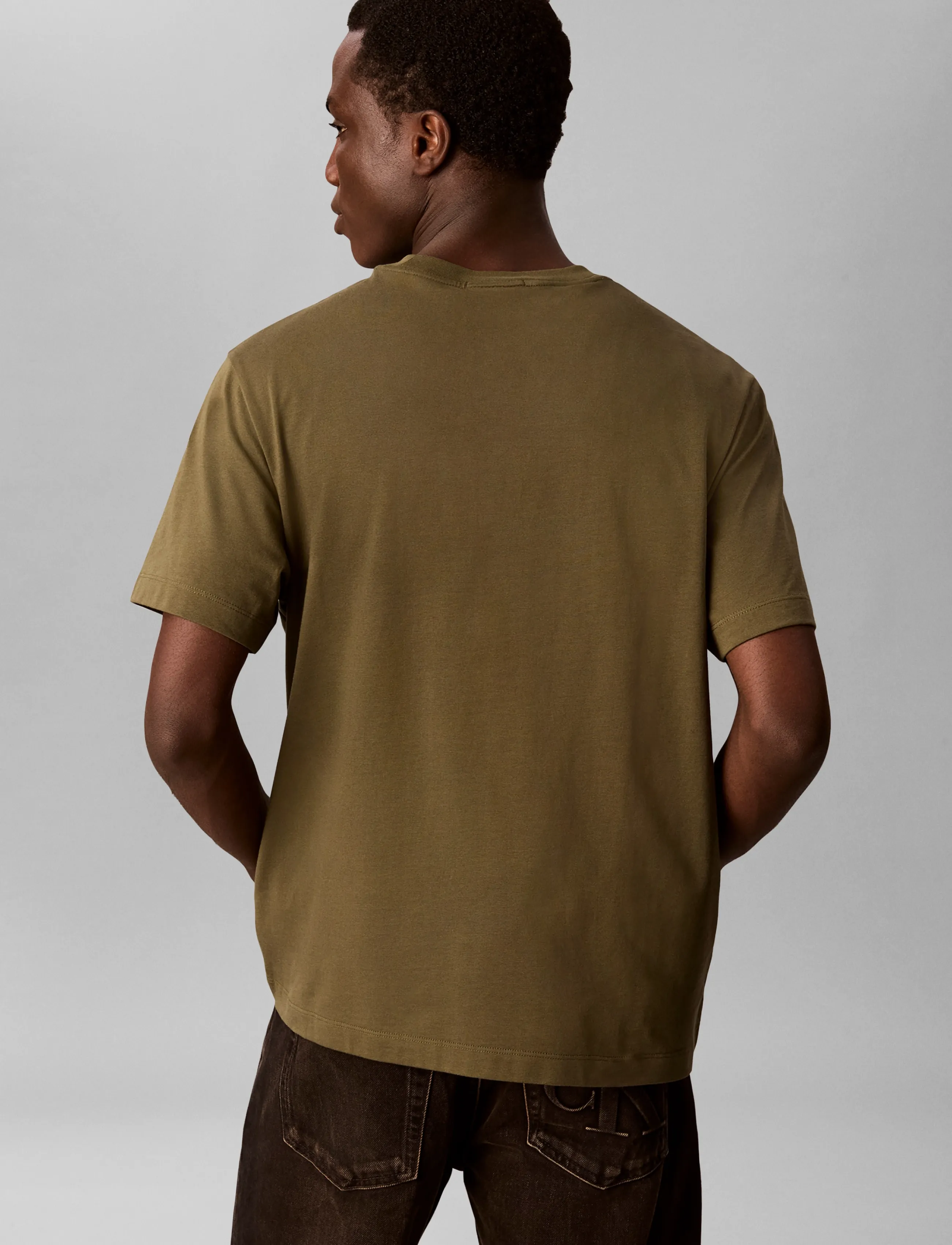 Calvin Klein Jeans - LS CL 350TERRY MONGRM CN SWTSHRT - dressipluusid - olive night - 2