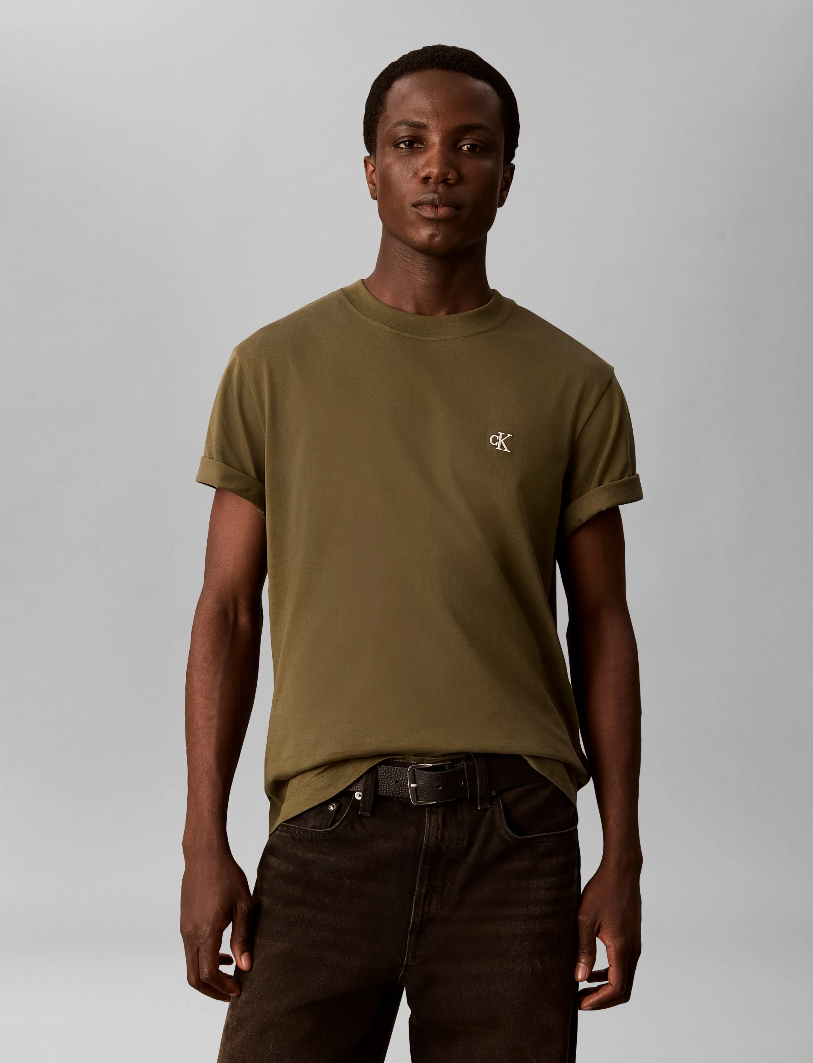 Calvin Klein Jeans - LS CL 350TERRY MONGRM CN SWTSHRT - dressipluusid - olive night - 3