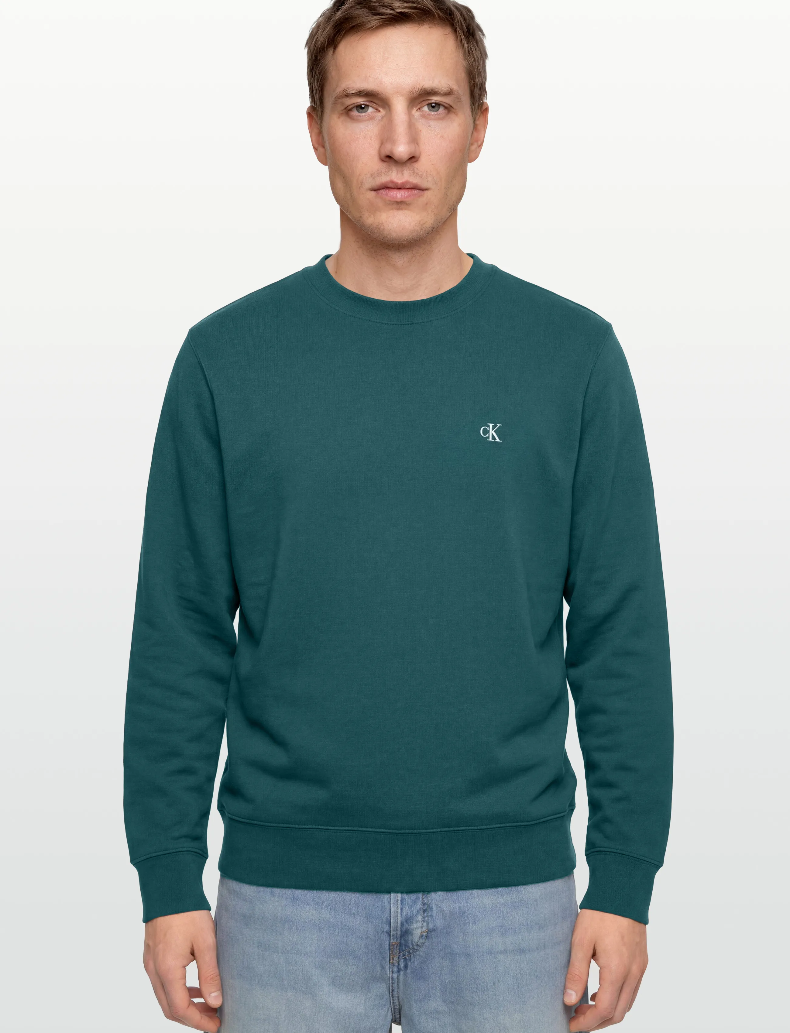 Calvin Klein Jeans - LS CL 350TERRY MONGRM CN SWTSHRT - shop efter stil - tahoe green - 3