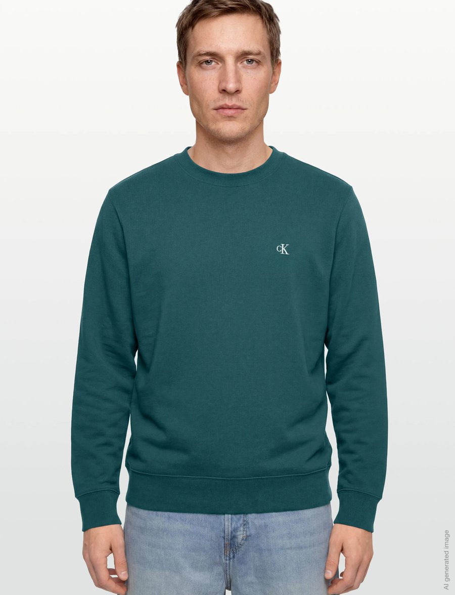 Calvin Klein Jeans - LS CL 350TERRY MONGRM CN SWTSHRT - shop efter stil - tahoe green - 3