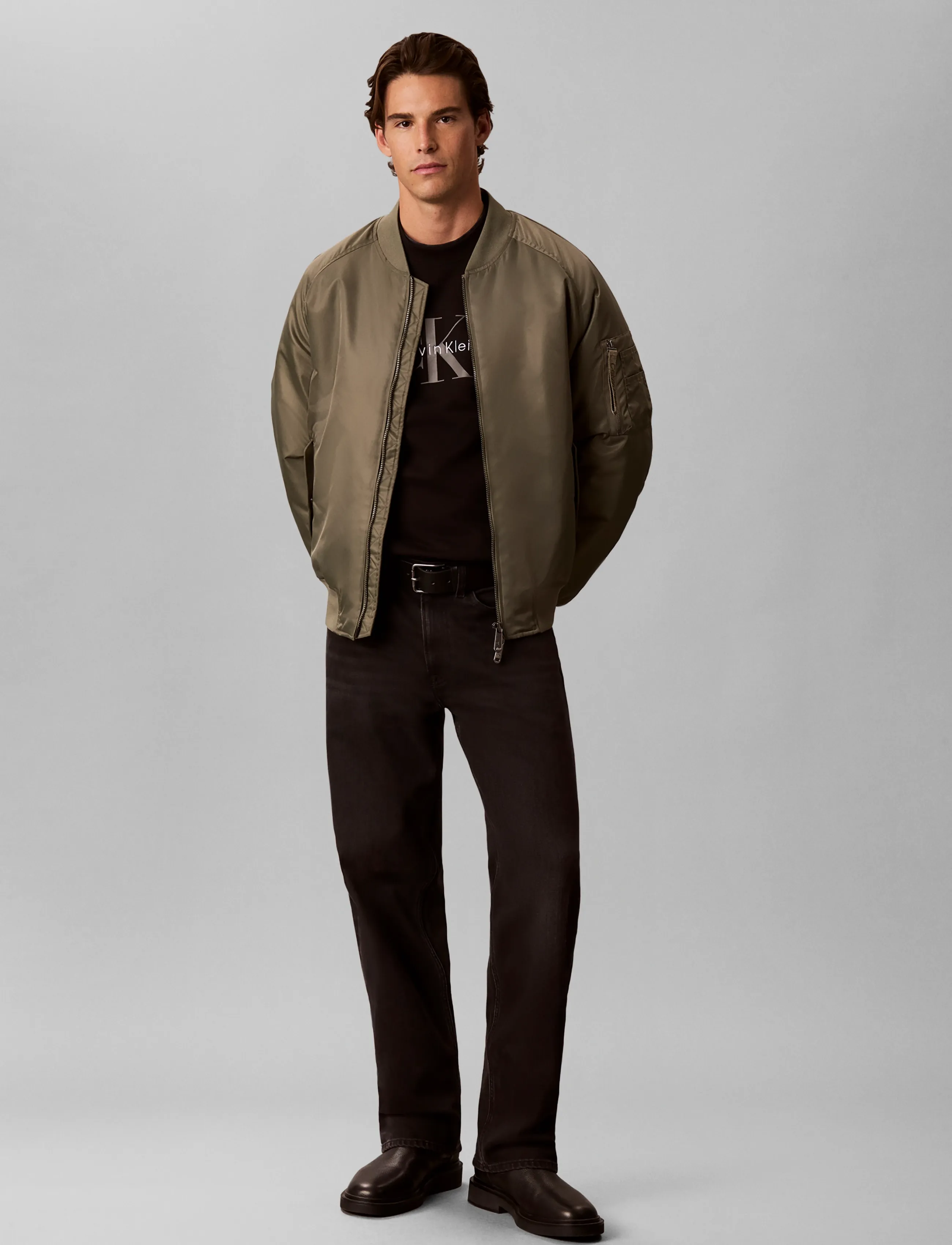 Calvin Klein Jeans CL LS 350TERRY MNLG CN SWTSHRT - Calvin Klein Jeans - BLACK / black