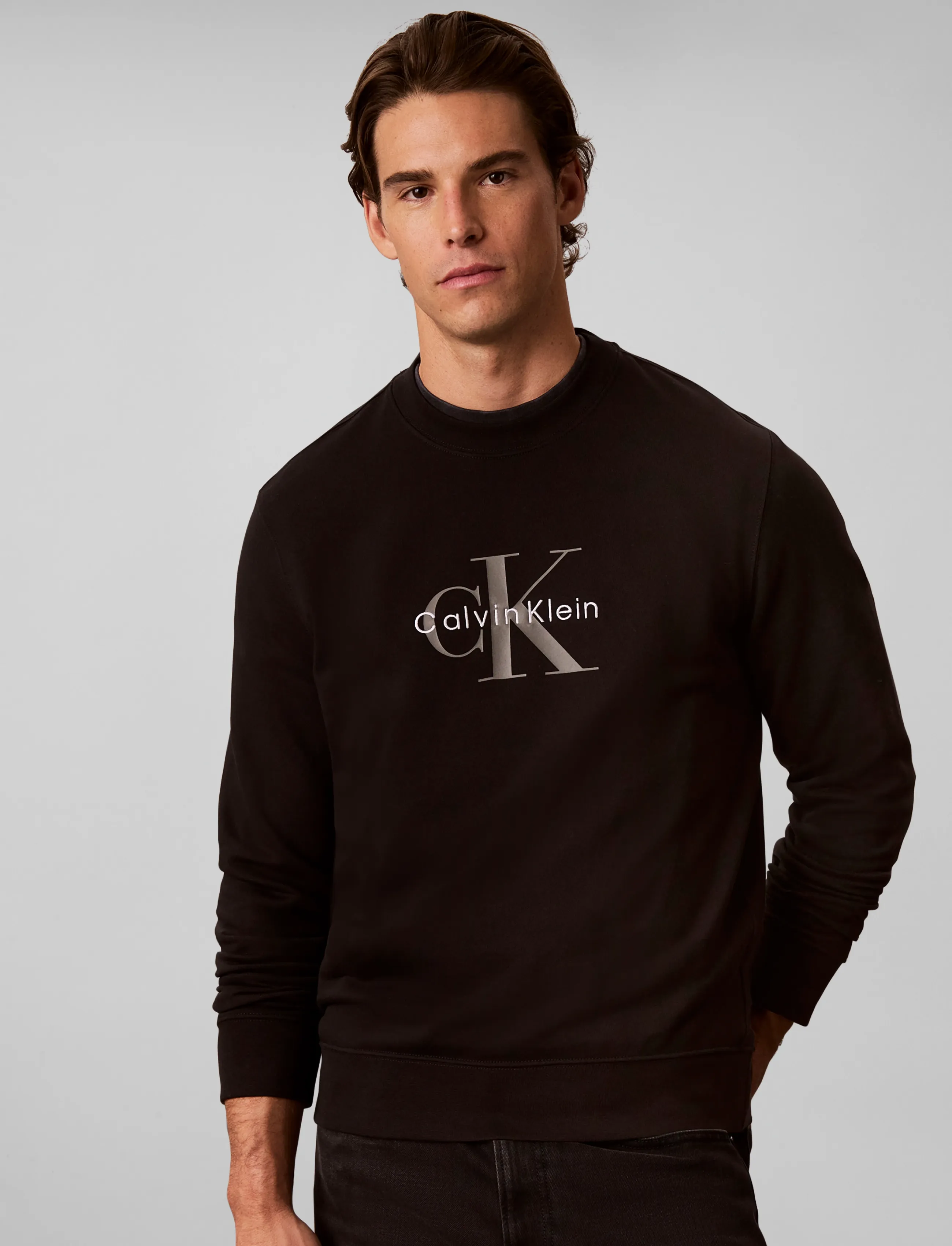Calvin Klein Jeans - CL LS 350TERRY MNLG CN SWTSHRT - shop efter stil - black - 3