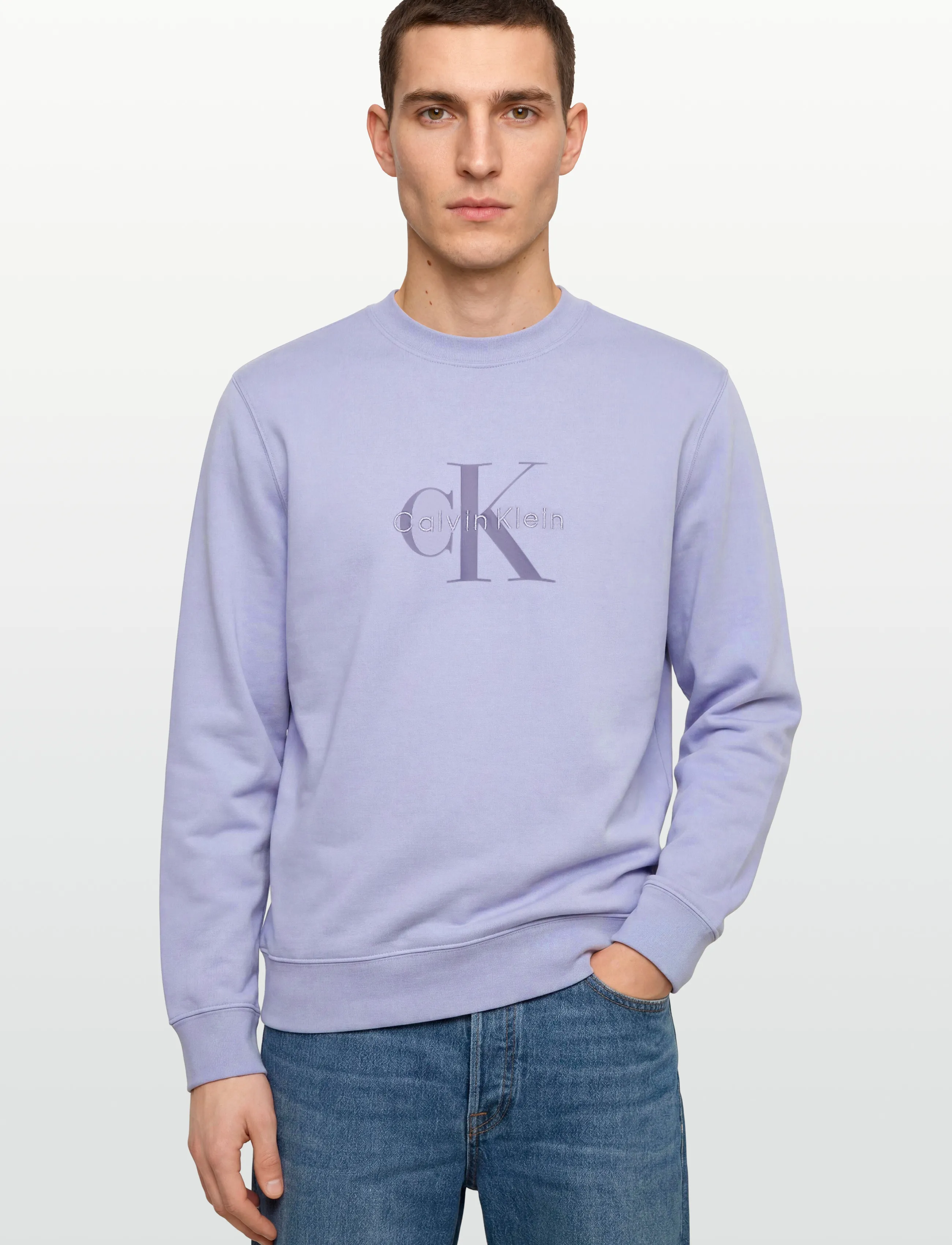 Calvin Klein Jeans - CL LS 350TERRY MNLG CN SWTSHRT - shop efter stil - casual blue - 3