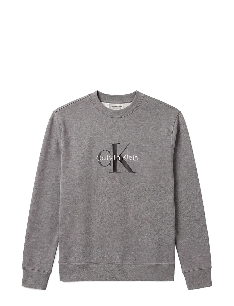 Calvin Klein Jeans - CL LS 350TERRY MNLG CN SWTSHRT - sweatshirts - med grey htr - 1