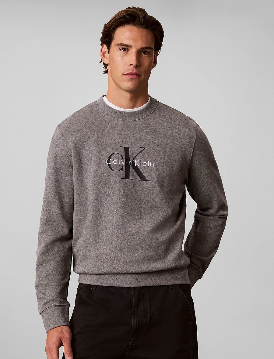 Calvin Klein Jeans - CL LS 350TERRY MNLG CN SWTSHRT - sweatshirts - med grey htr - 3