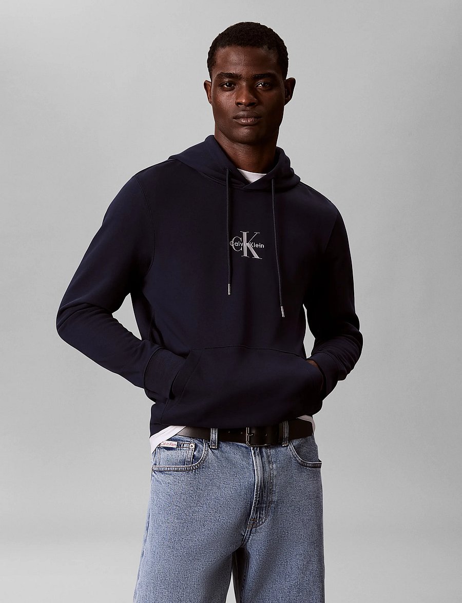 Calvin Klein Jeans - CL LS 350TERRY MICRO MNLG HOODIE - kapuutsiga pusad - dark sapphire - 3