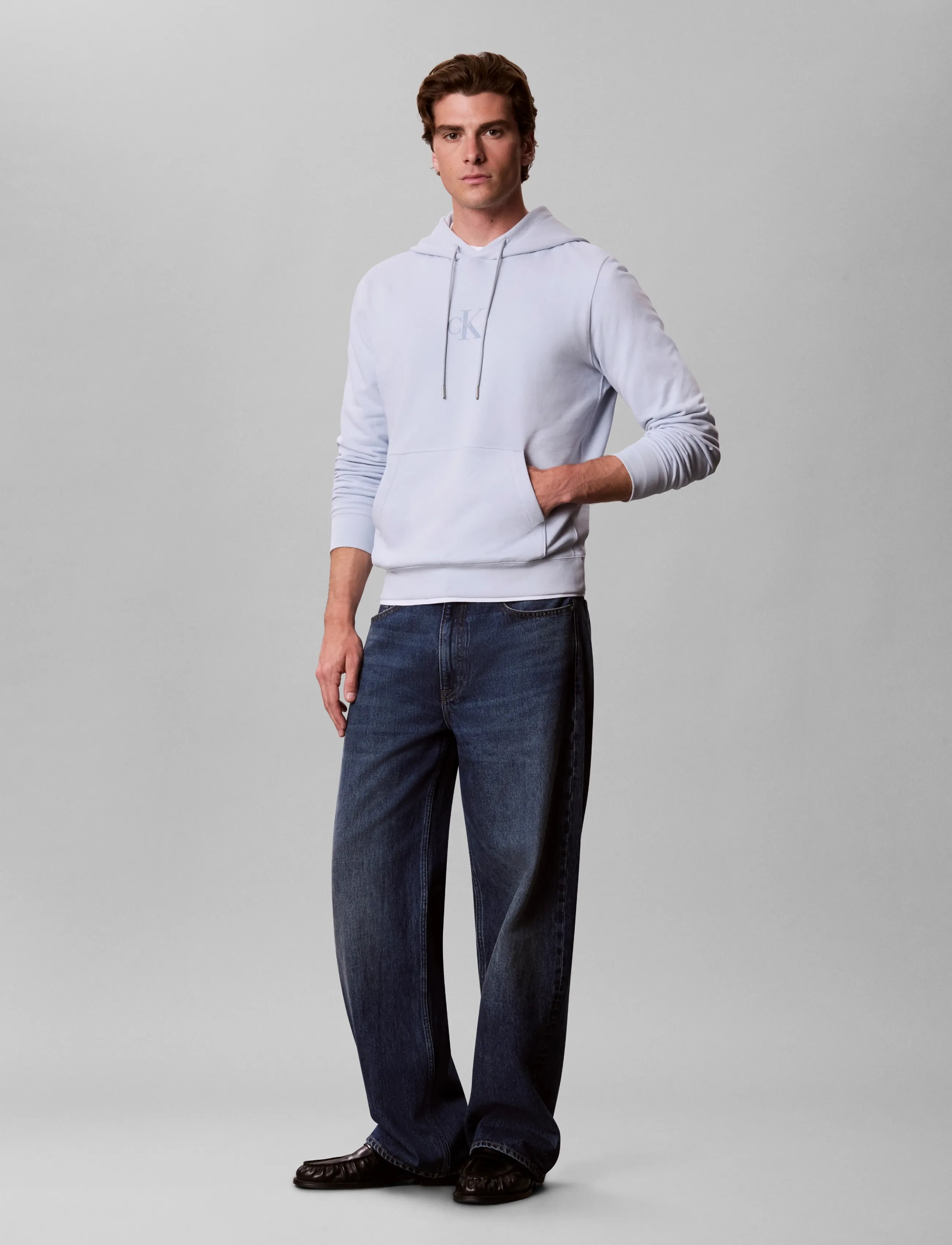 Calvin Klein Jeans CL LS 350TERRY MICRO MNLG HOODIE - Sweatshirts & Hoodies - PLEIN AIR / purple