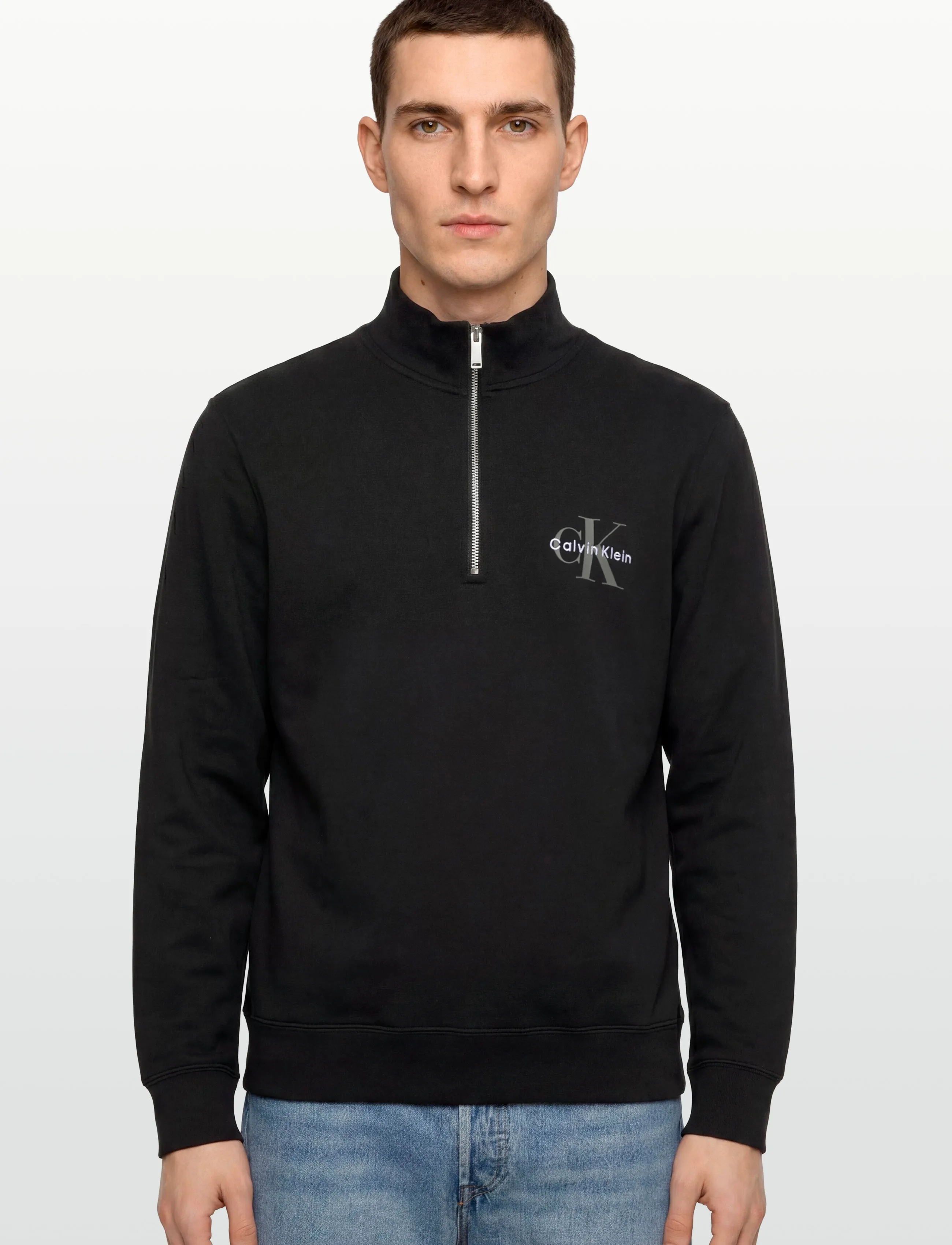 Calvin Klein Jeans - CL LS 350TERRY MCRO MNLG QTR ZIP - truien - black - 3
