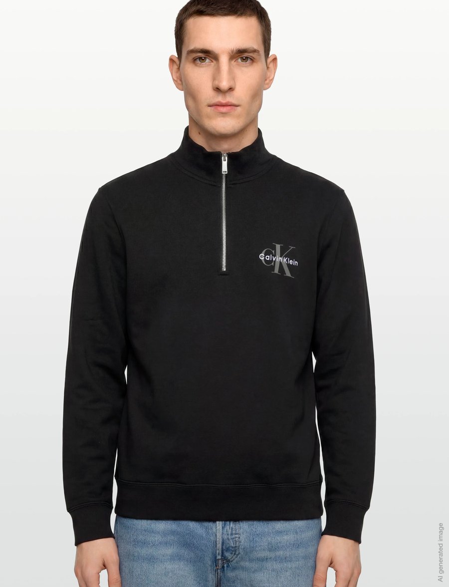 Calvin Klein Jeans - CL LS 350TERRY MCRO MNLG QTR ZIP - truien - black - 3