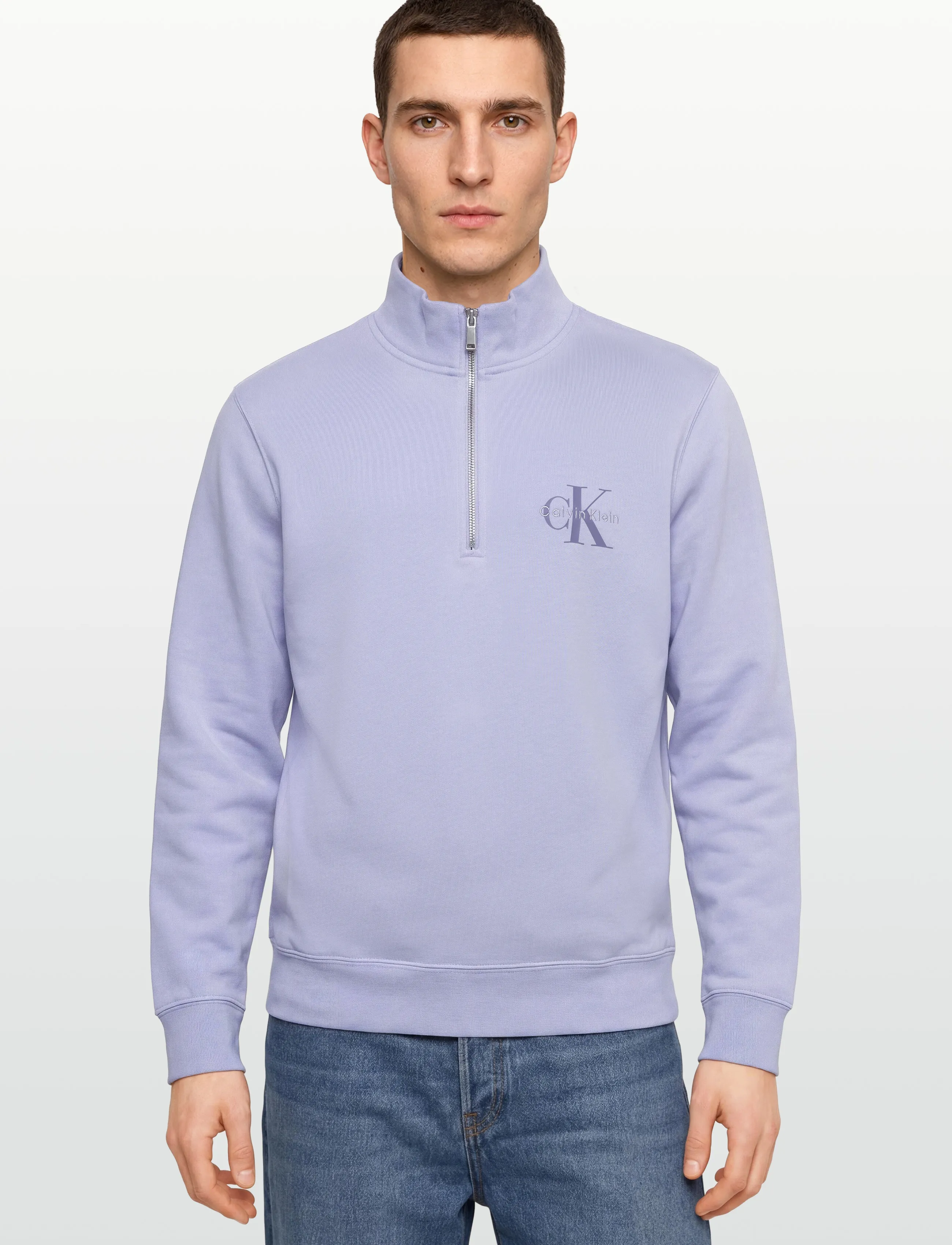 Calvin Klein Jeans - CL LS 350TERRY MCRO MNLG QTR ZIP - shop efter stil - casual blue - 3