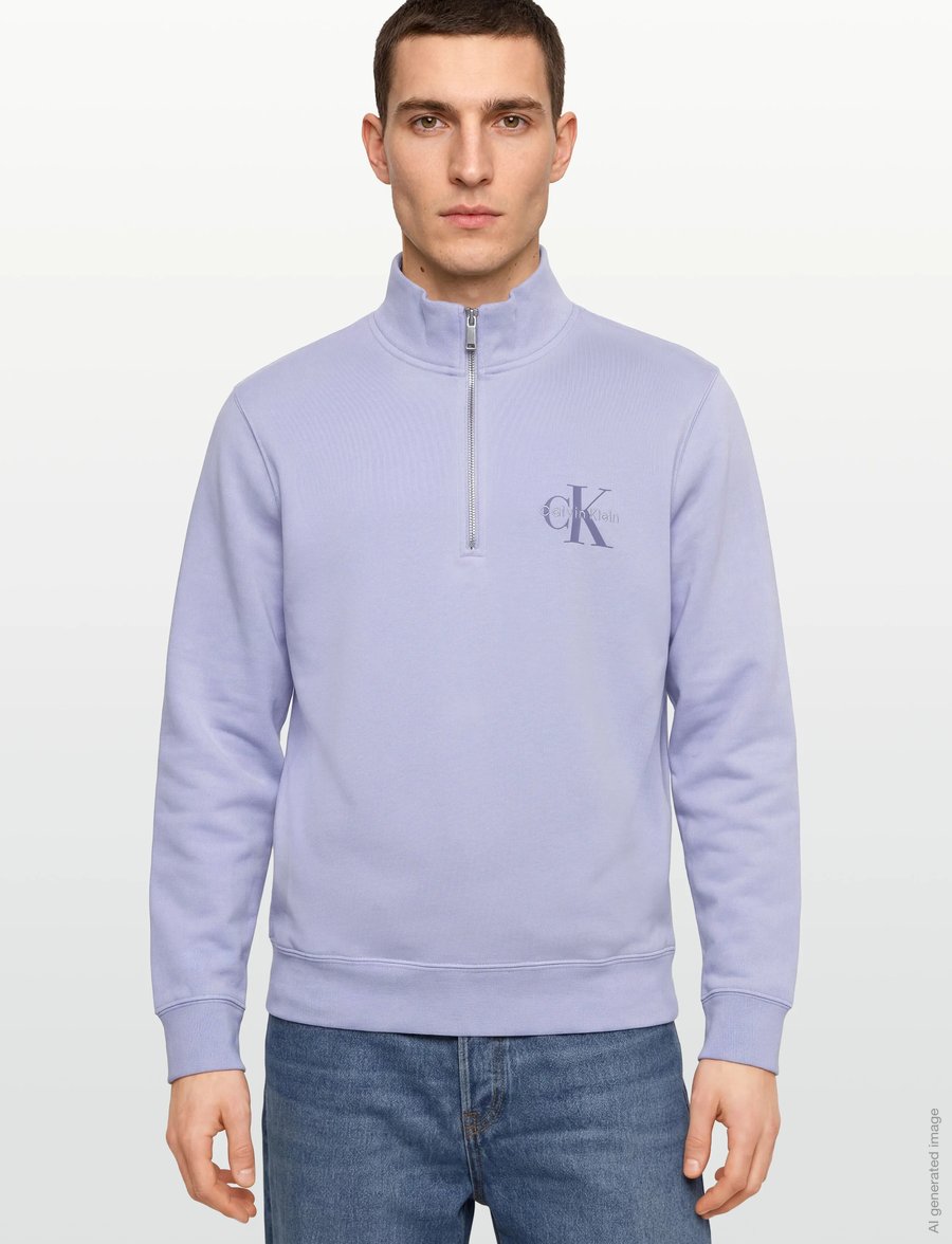 Calvin Klein Jeans - CL LS 350TERRY MCRO MNLG QTR ZIP - shop efter stil - casual blue - 3