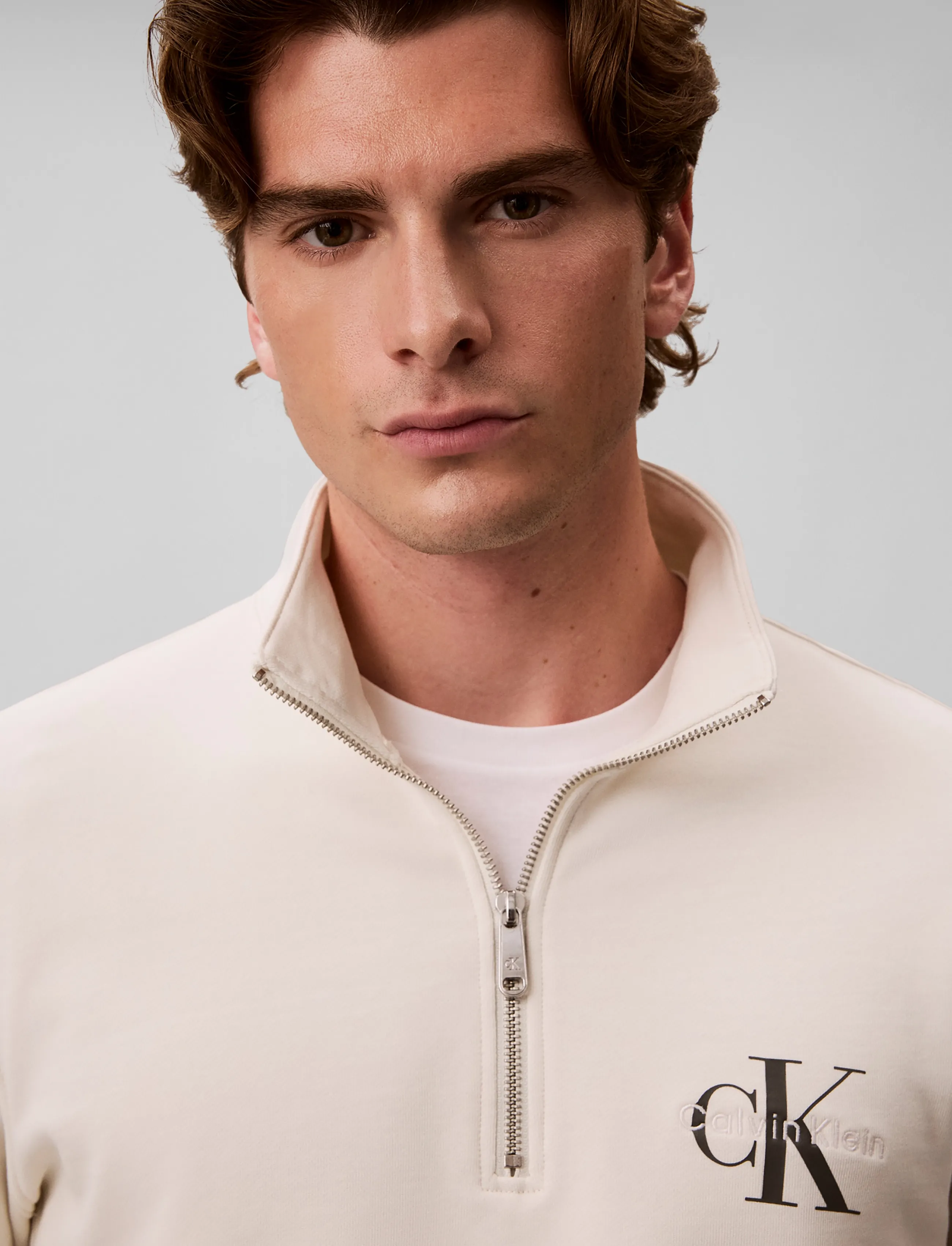 Calvin Klein Jeans - CL LS 350TERRY MCRO MNLG QTR ZIP - shop efter stil - tofu - 4