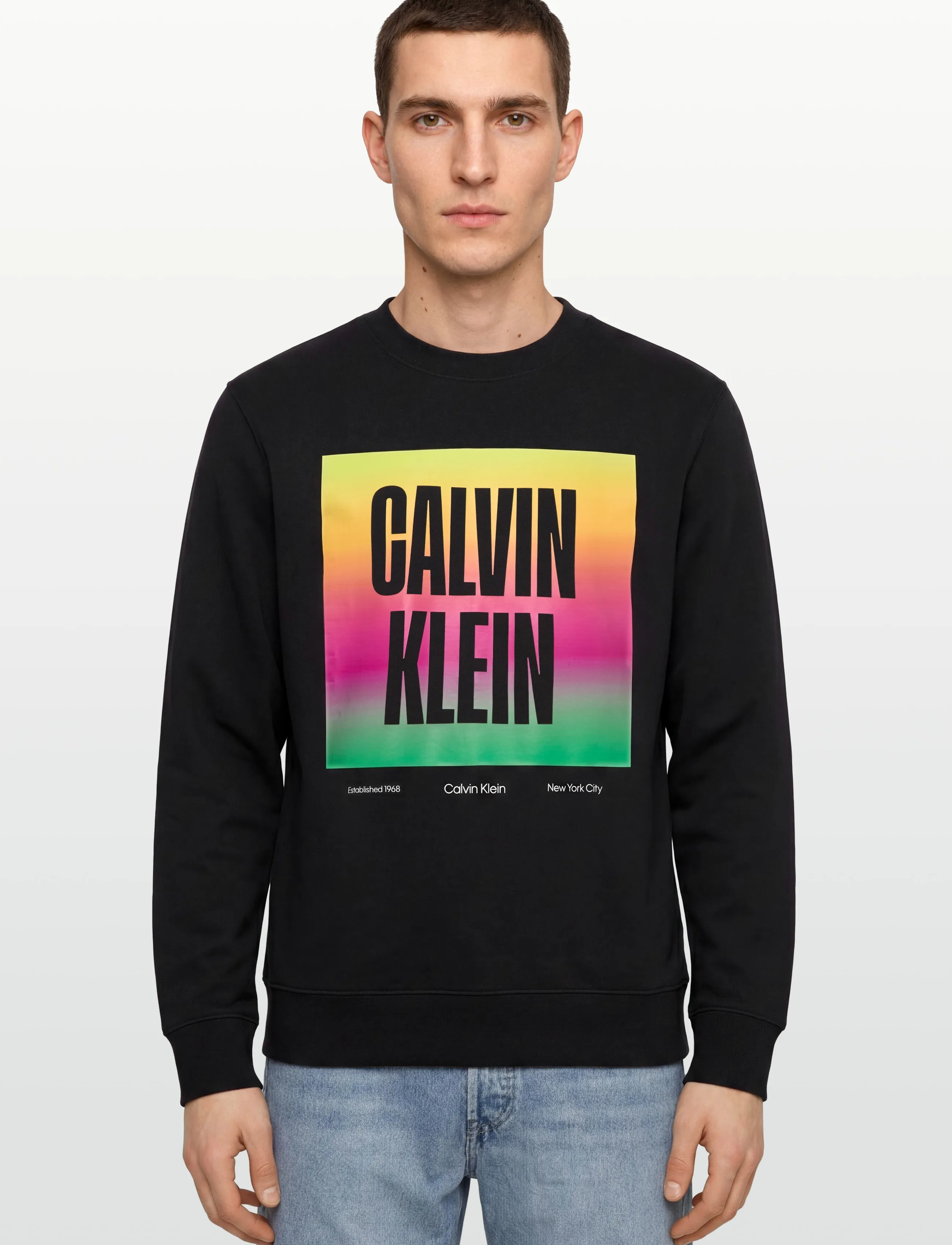 Calvin Klein Jeans - LS 350TERY CALVN PRDE CN SWTSHRT - truien - black - 3