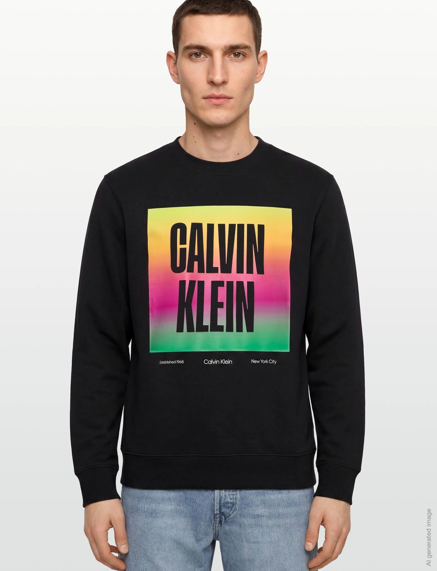 Calvin Klein Jeans - LS 350TERY CALVN PRDE CN SWTSHRT - truien - black - 3