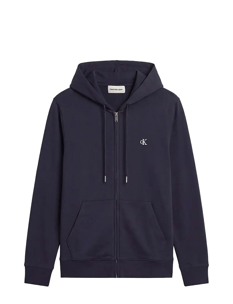 Calvin Klein Jeans - LS EU 350TERRY MNOGRM FZ HOODIE - hættetrøjer - dark sapphire - 1