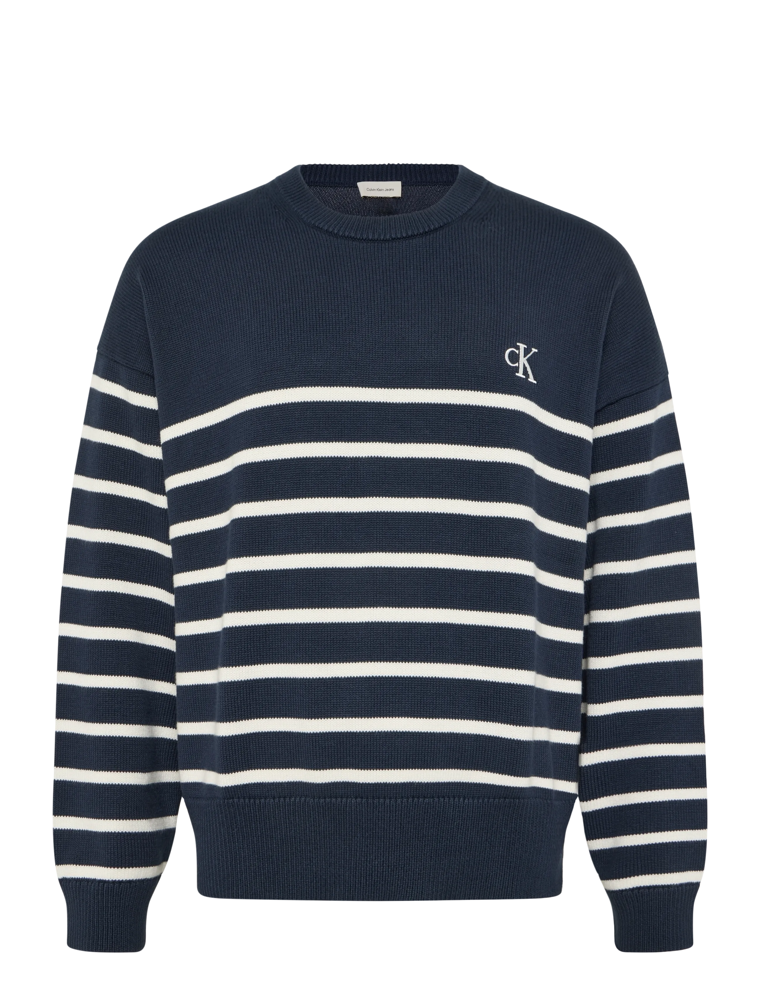 Calvin Klein Jeans LS RLXD COTTON CREWNK SWTR 7GG - Tøj - DARK SAPPHIRE / navy