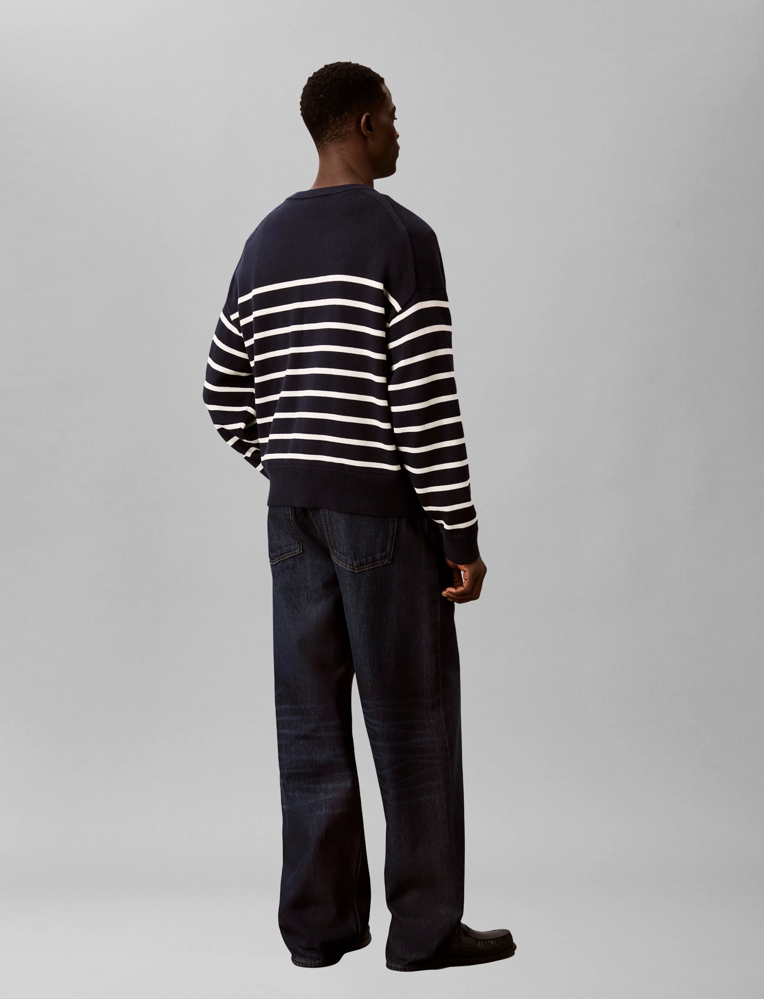 Calvin Klein Jeans - LS RLXD COTTON CREWNK SWTR 7GG - rund hals - dark sapphire - 3