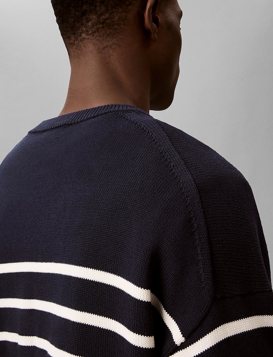 Calvin Klein Jeans - LS RLXD COTTON CREWNK SWTR 7GG - rund hals - dark sapphire - 5