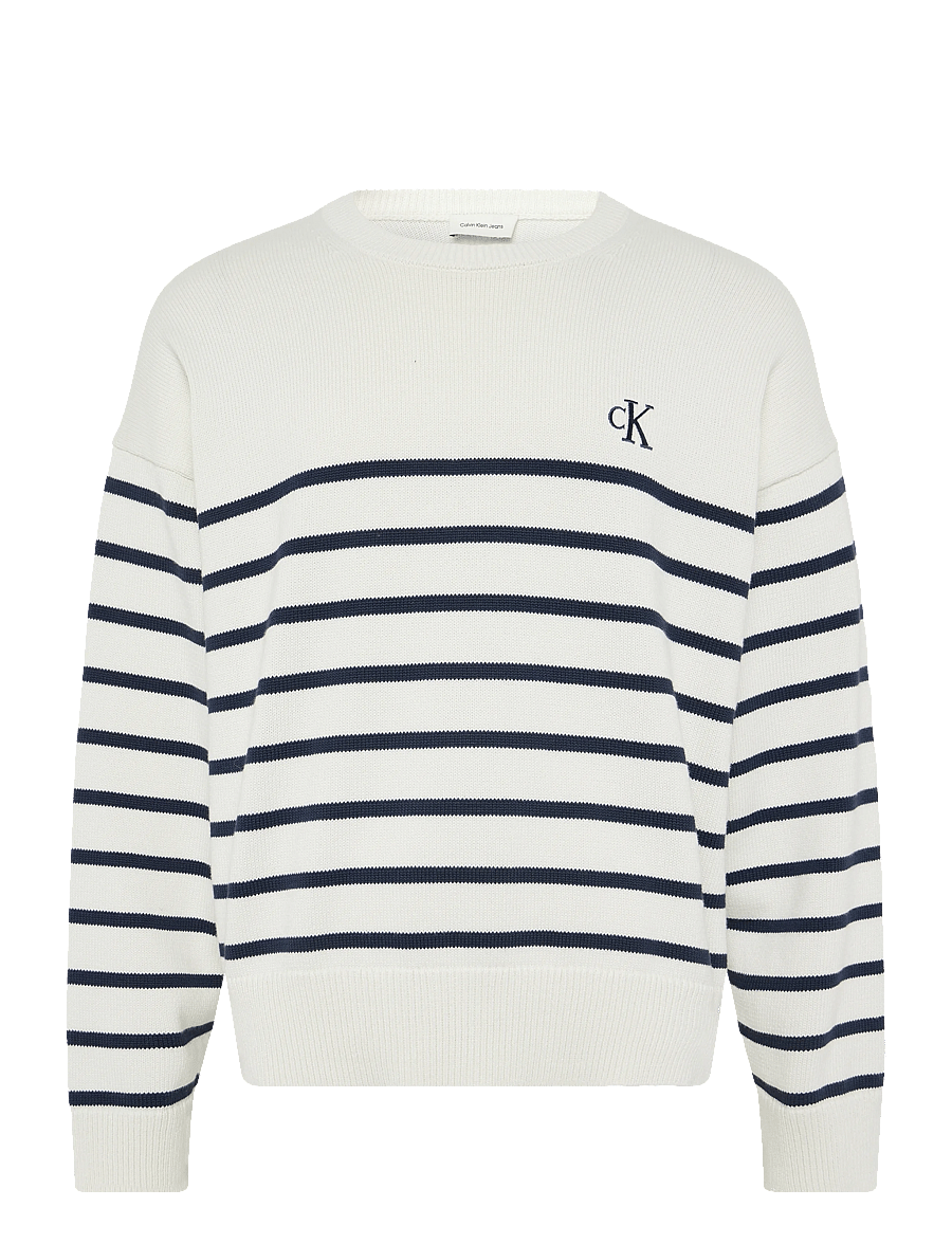 Calvin Klein Jeans - LS RLXD COTTON CREWNK SWTR 7GG - rund hals - tofu - 1