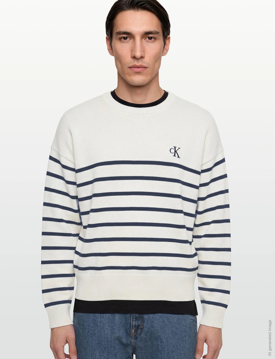 Calvin Klein Jeans - LS RLXD COTTON CREWNK SWTR 7GG - rund hals - tofu - 3