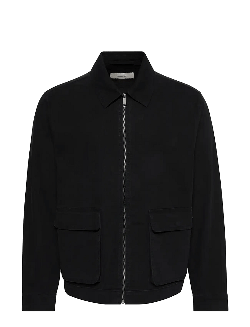 Calvin Klein Jeans - LS MATTY CANVAS CONTRAST COLLAR - spring jackets - black - 1