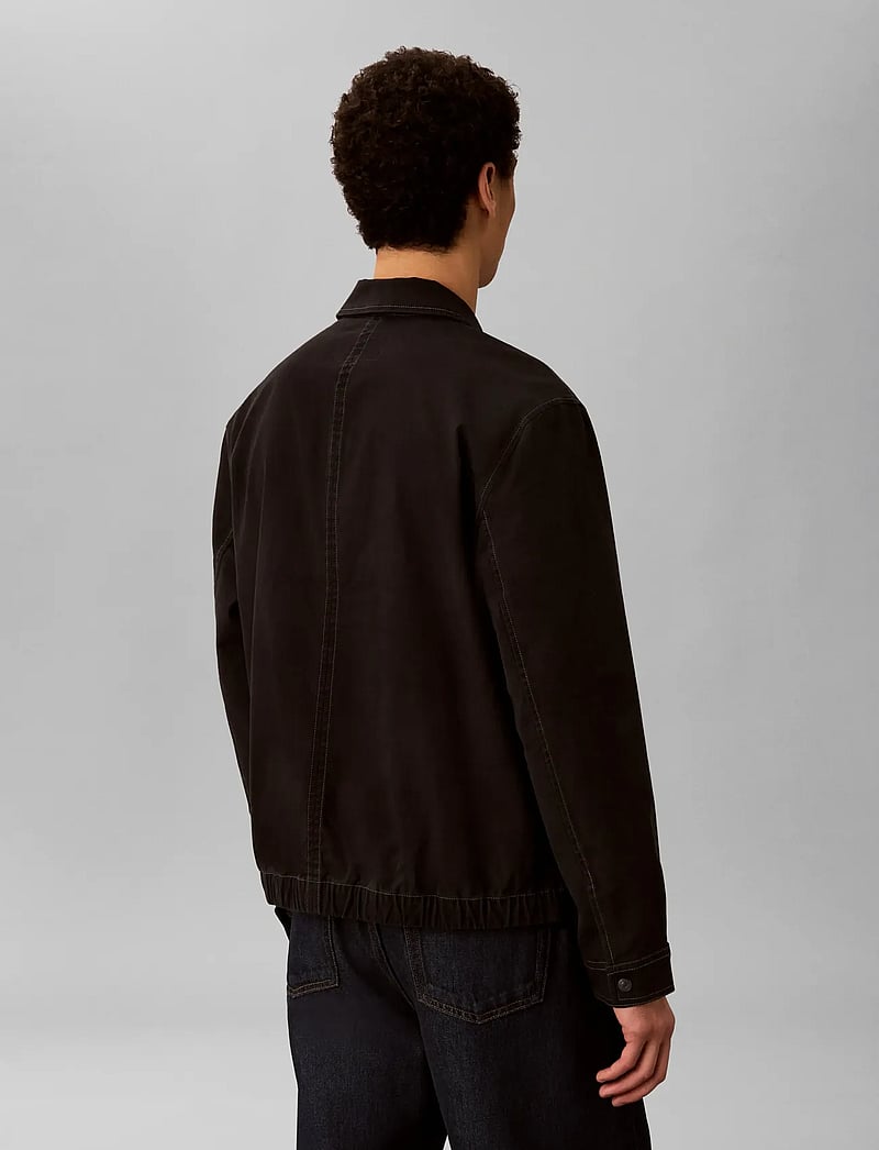 Calvin Klein Jeans - LS MATTY CANVAS CONTRAST COLLAR - spring jackets - black - 2