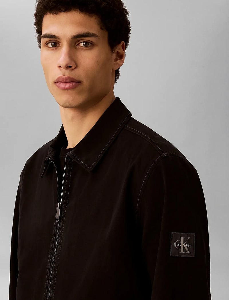Calvin Klein Jeans - LS MATTY CANVAS CONTRAST COLLAR - spring jackets - black - 3