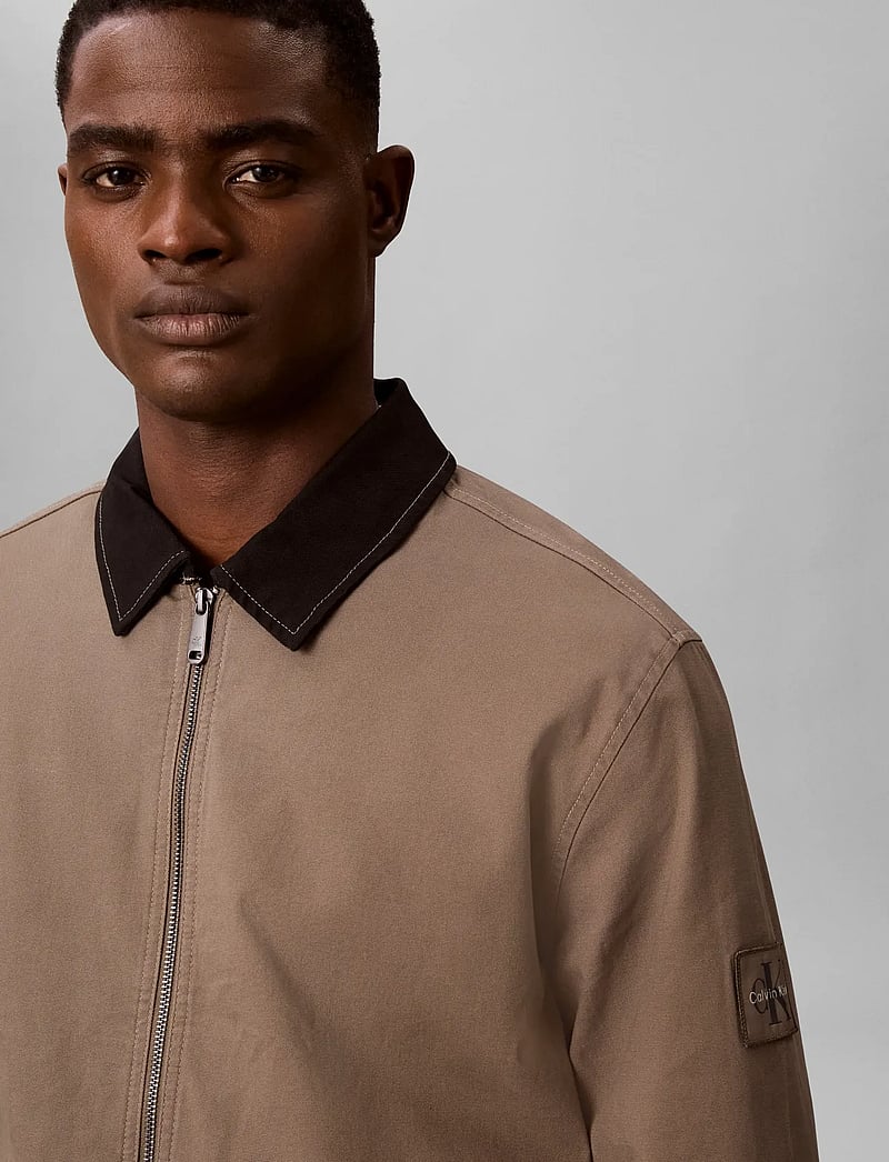 Calvin Klein Jeans - LS MATTY CANVAS CONTRAST COLLAR - forårsjakker - bungee cord - 3
